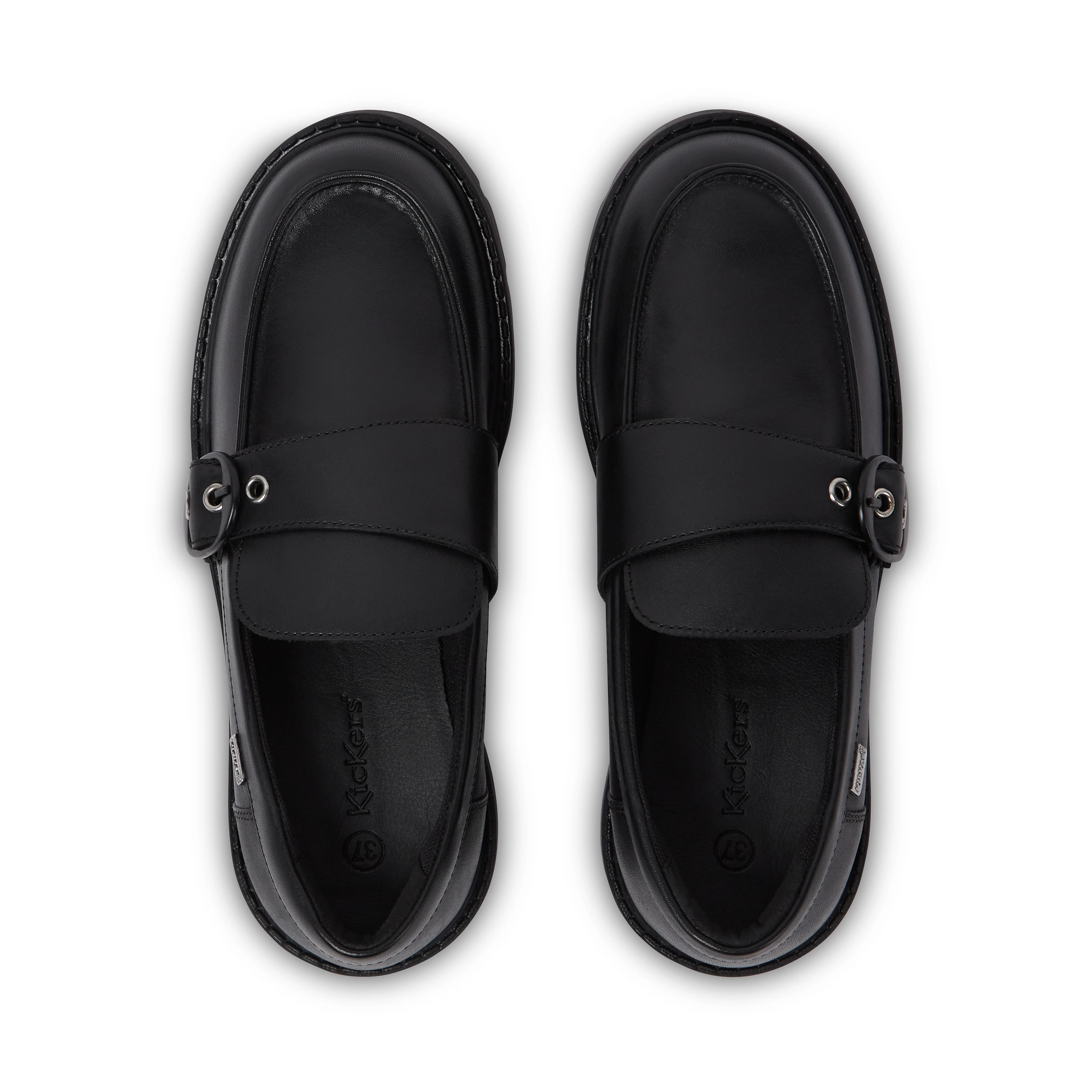 Adult Female Kori Monk Strap Leather Black - Image 4