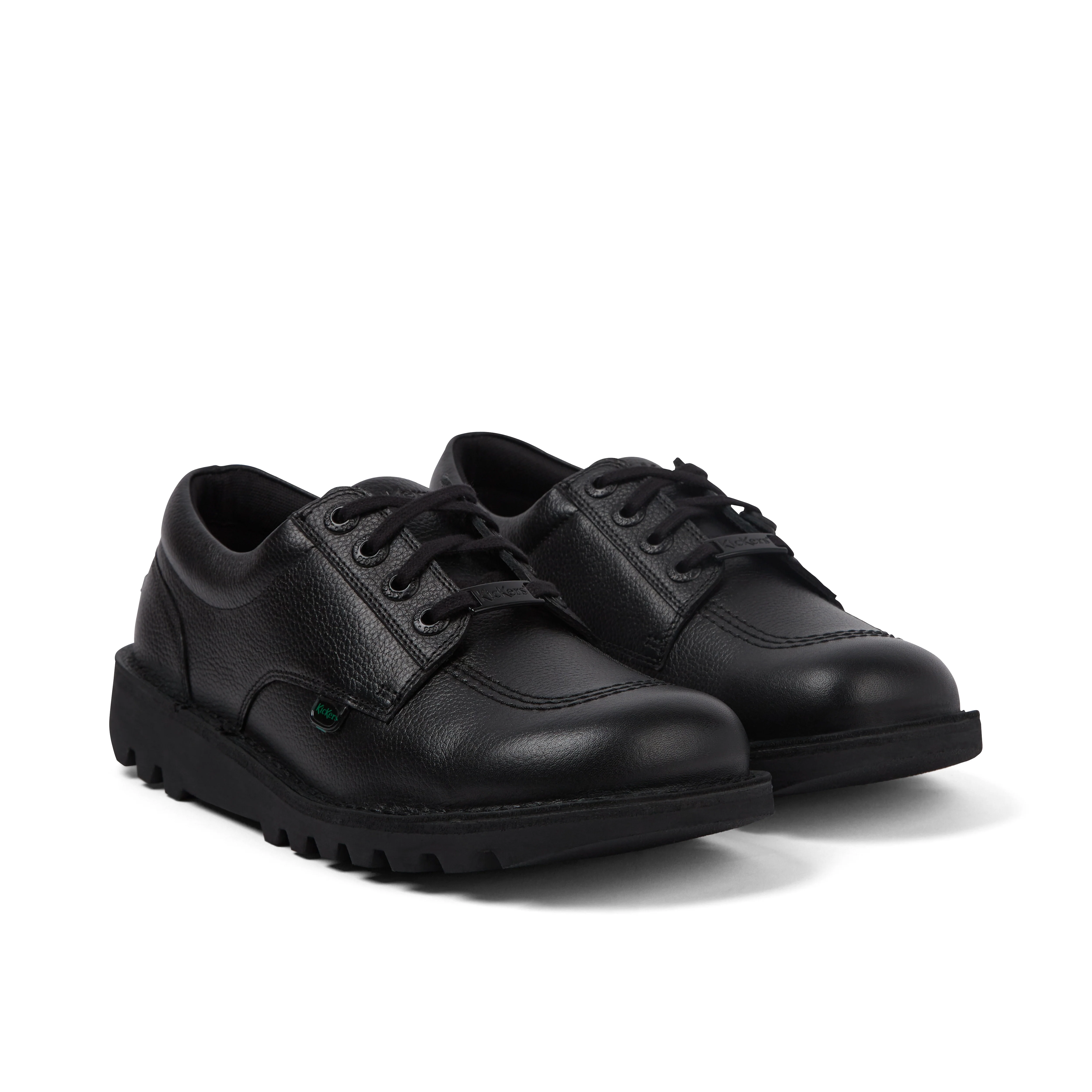 Adult Mens Kick Lo Tab Leather Shoes Black - Image 3
