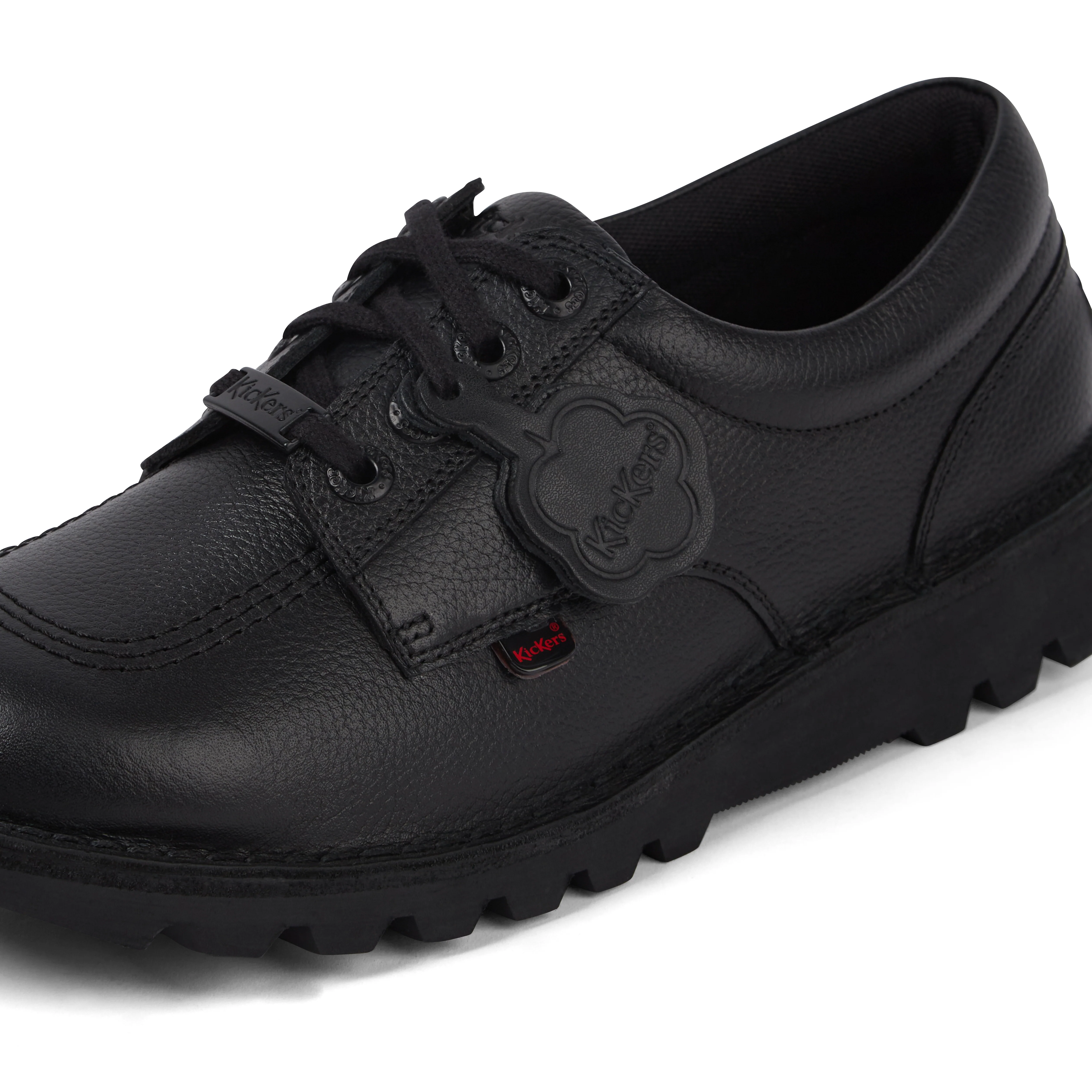 Adult Mens Kick Lo Tab Leather Shoes Black - Image 6