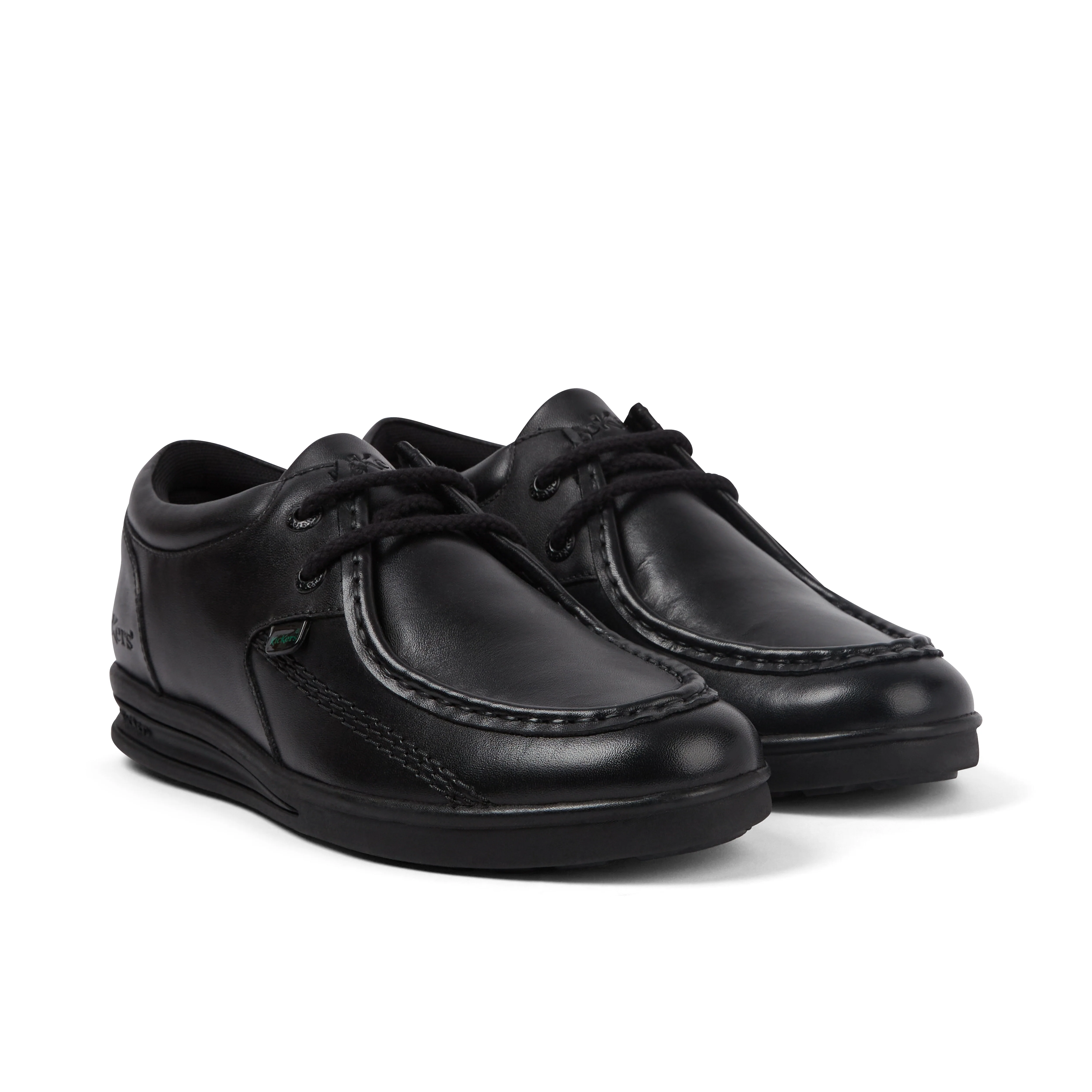 Youth Mens Troiko Wall Leather Shoes Black - Image 3