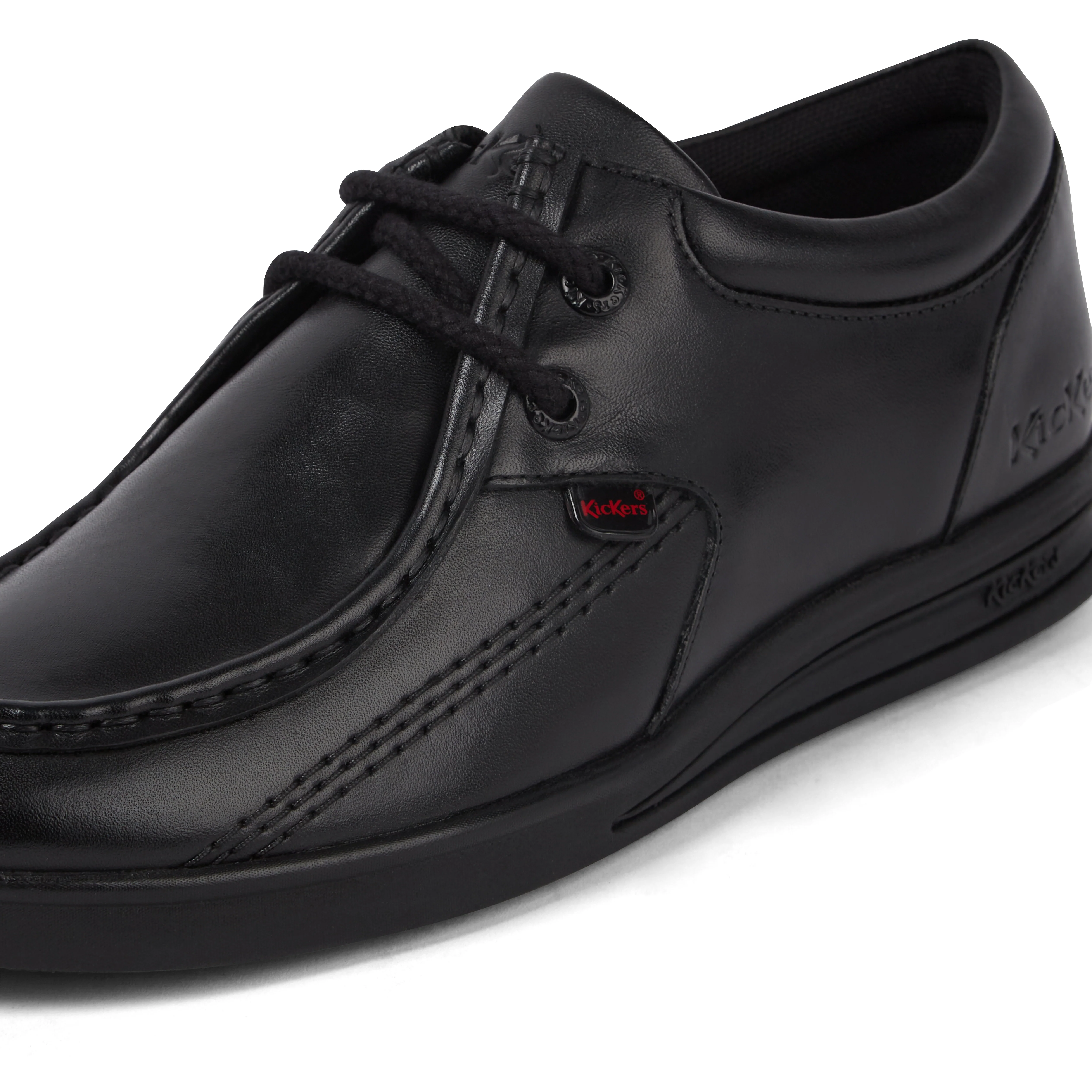 Youth Mens Troiko Wall Leather Shoes Black - Image 6