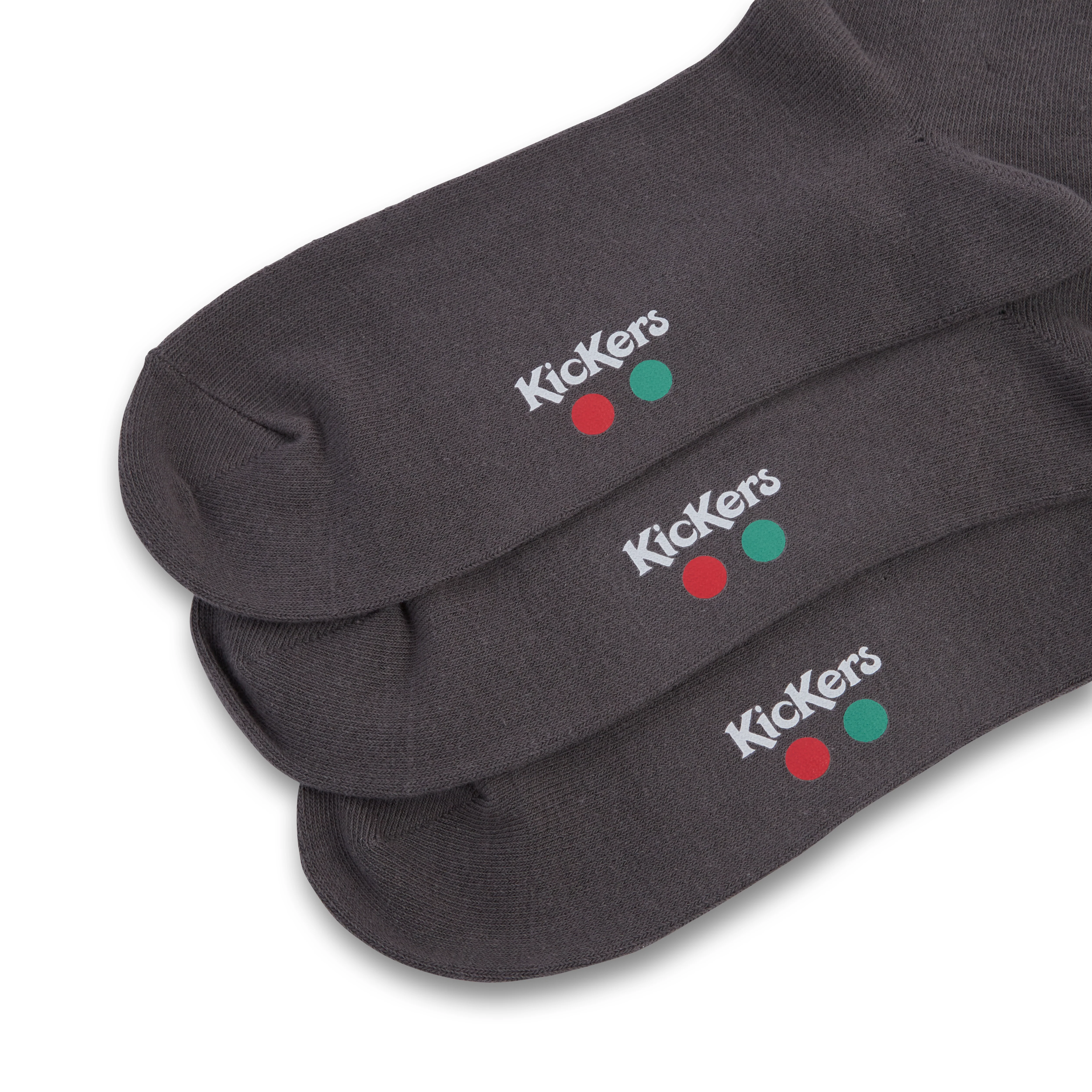 Adult Unisex Everyday Crew 3-Pack Socks Grey - Image 4
