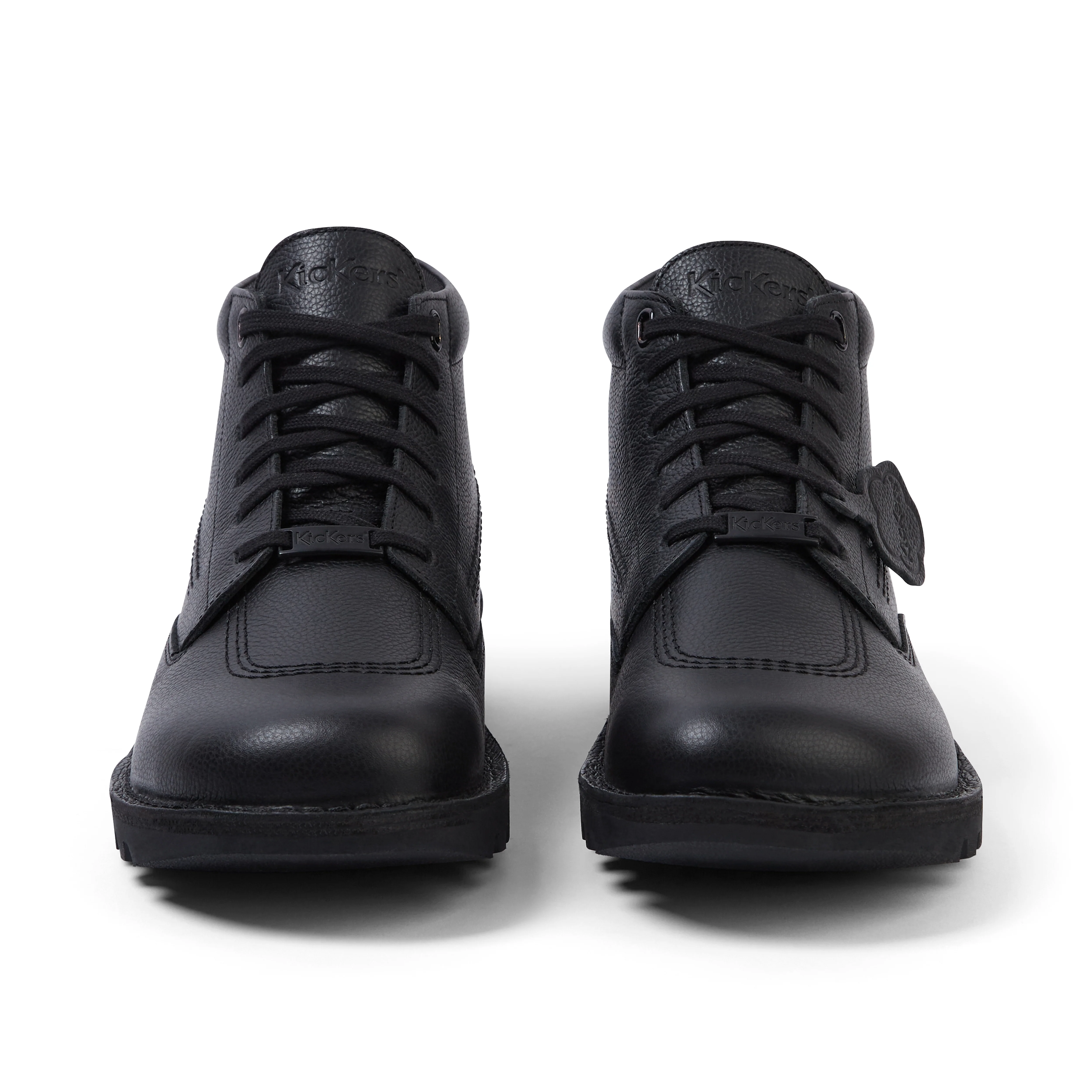 Adult Unisex Kick Boot Tumble Leather Black - Image 2