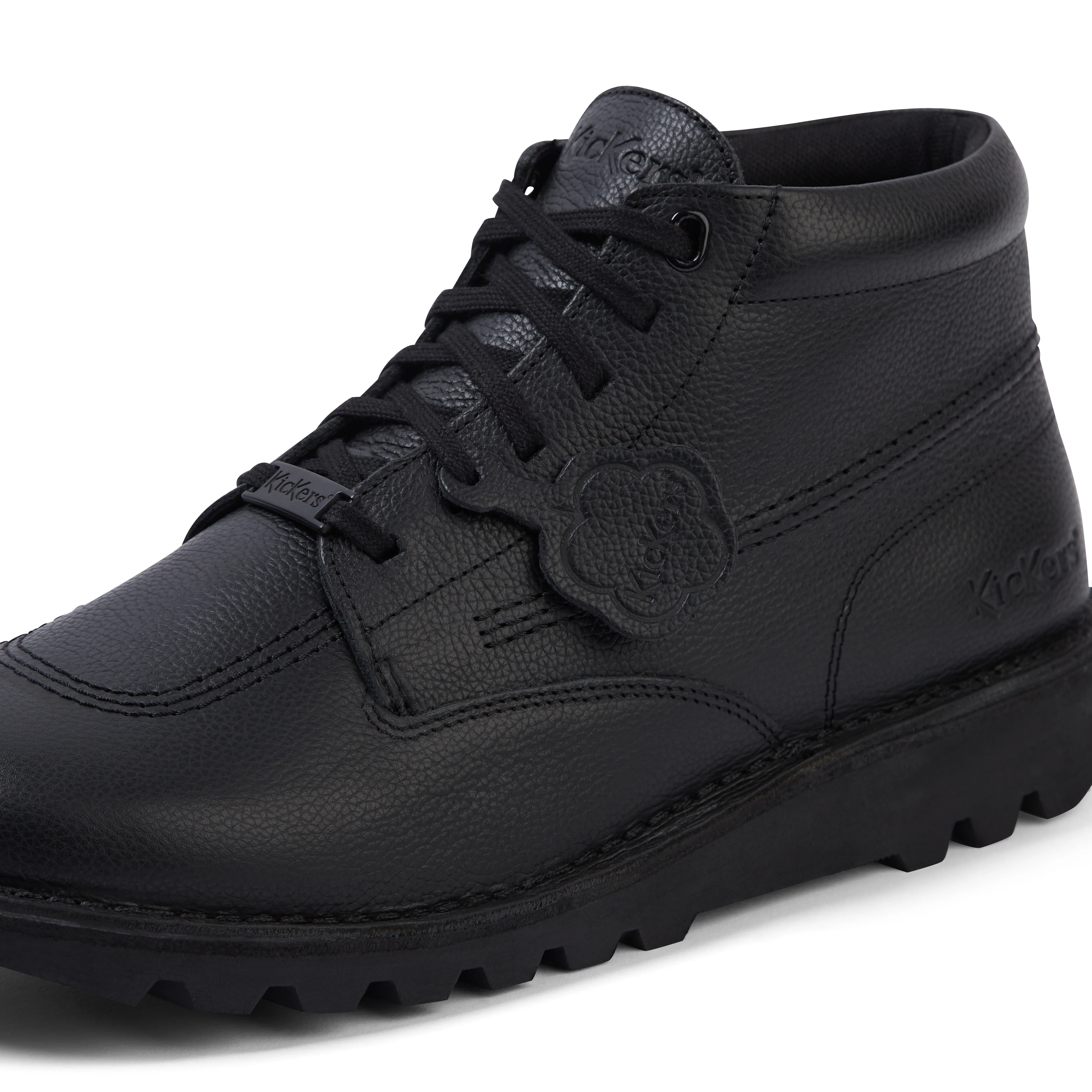 Adult Unisex Kick Boot Tumble Leather Black - Image 6