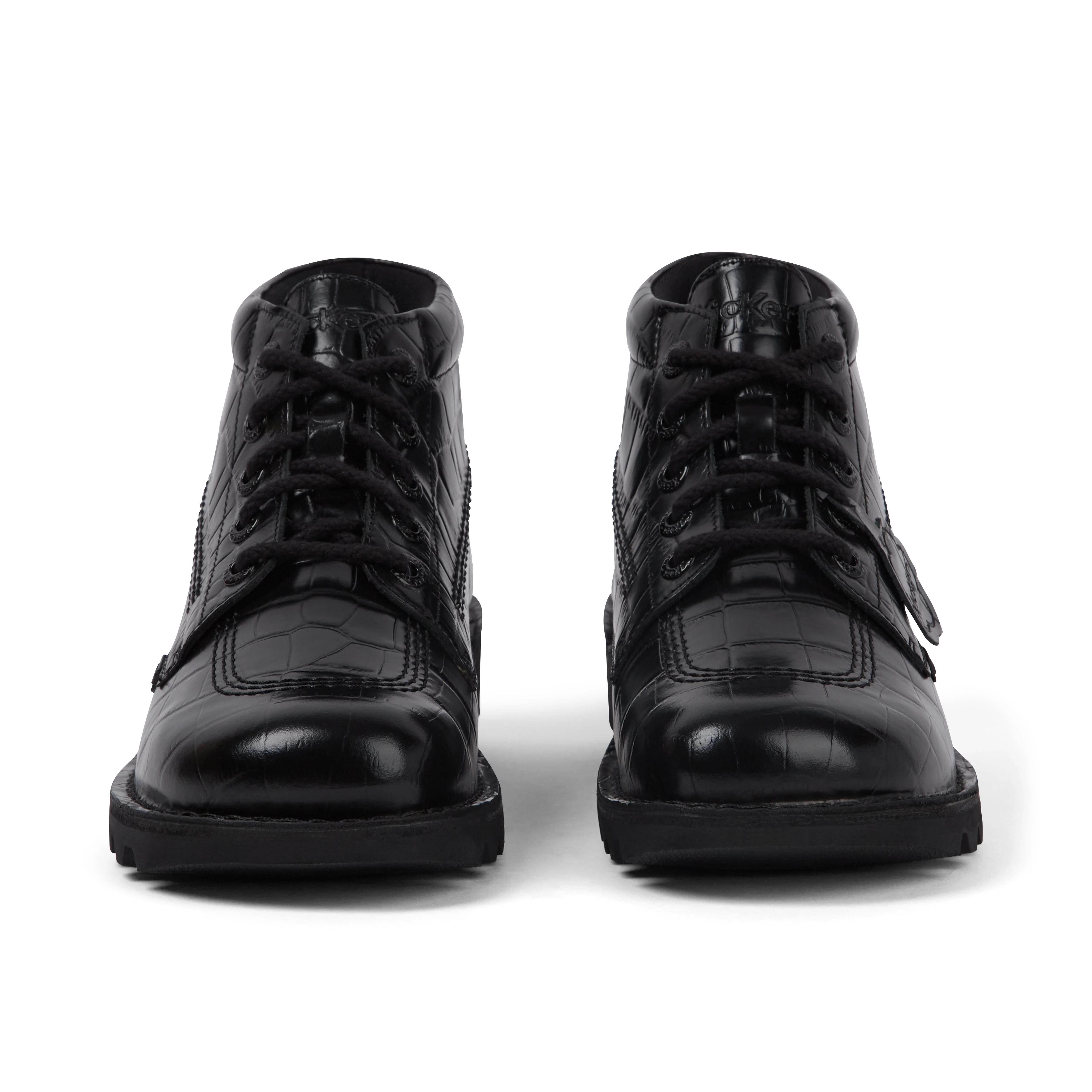 Adult Unisex Kick Hi Croc Leather Boots Black - Image 2