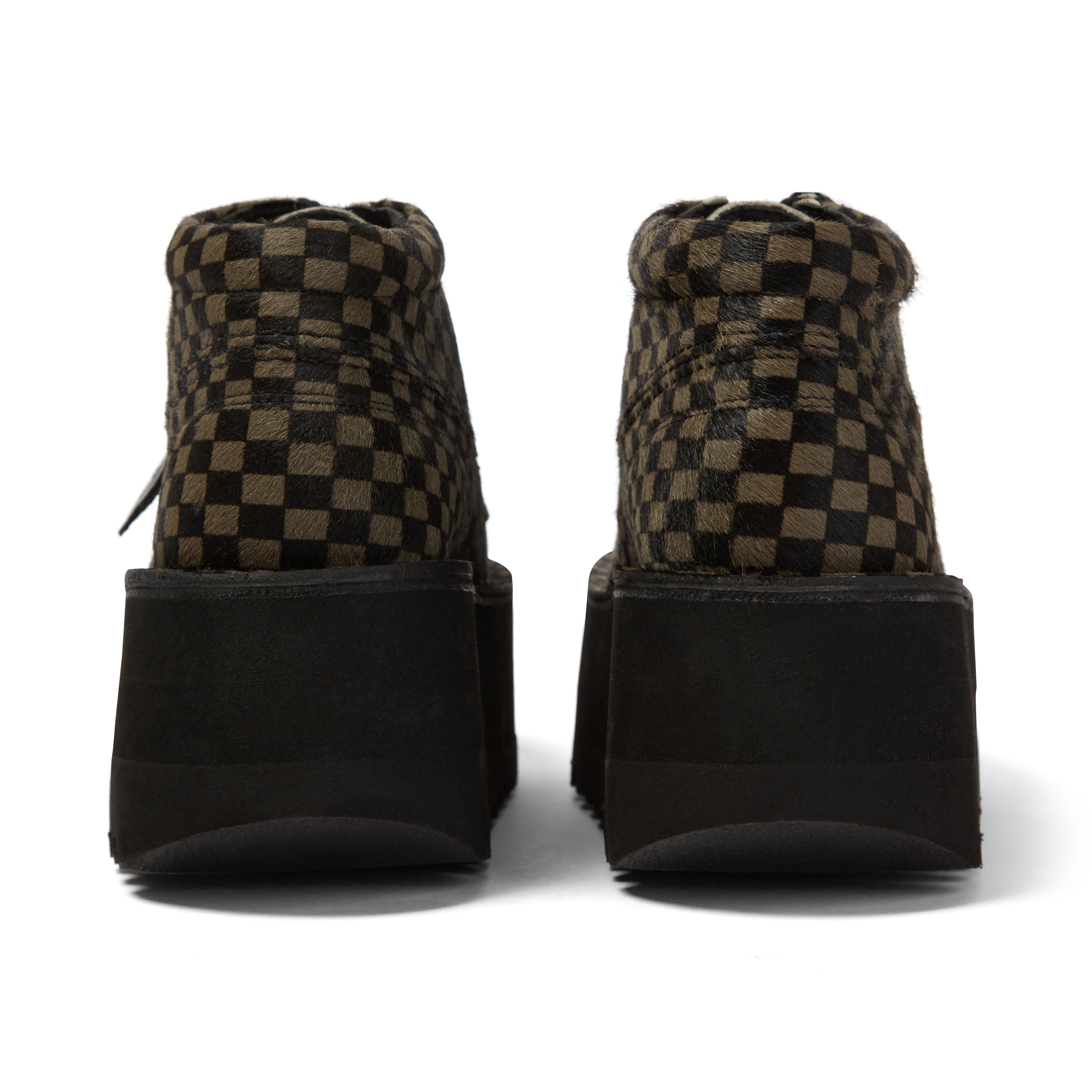 Adult Unisex Kick Hi Platform Leather Black/Khaki - Image 5