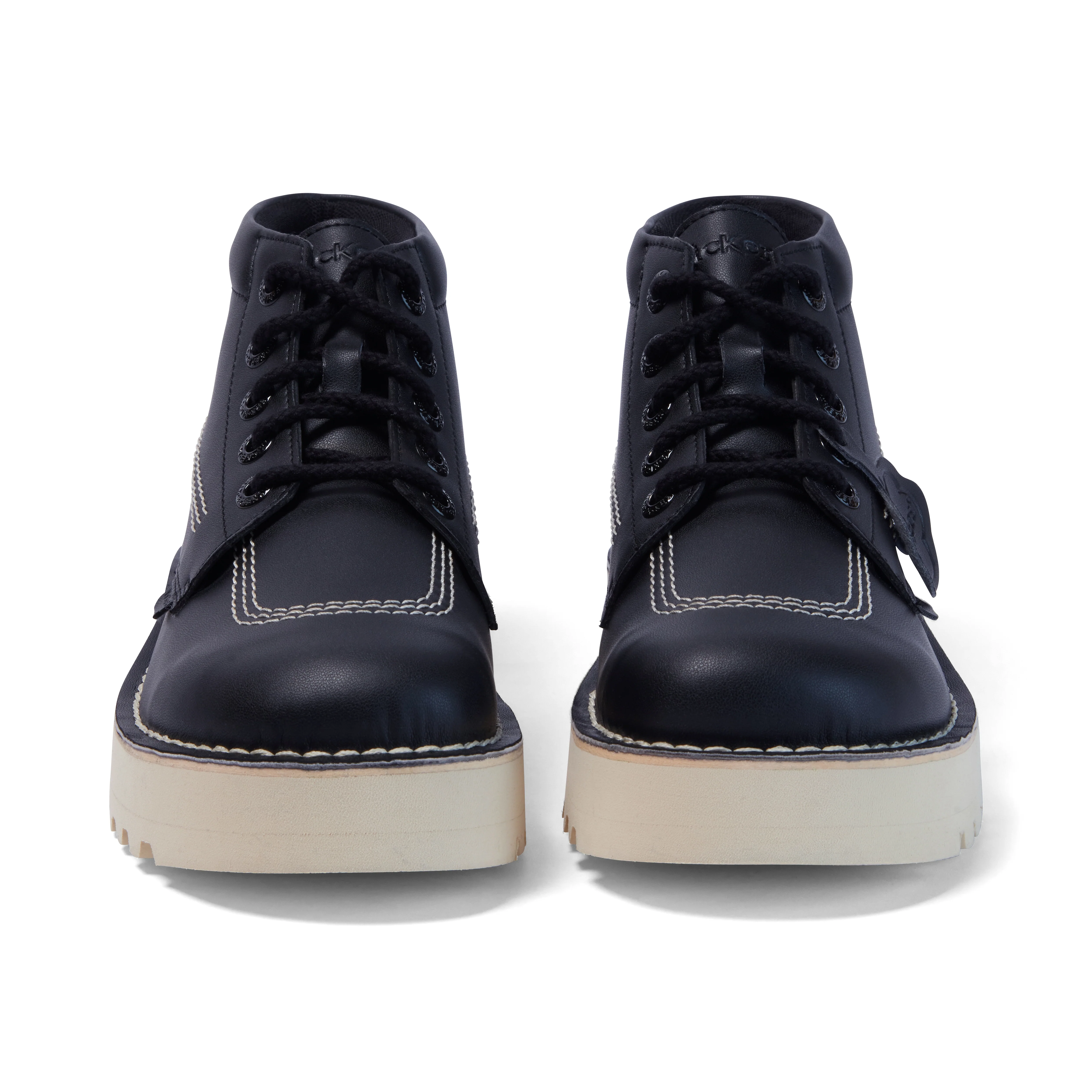 Adult Unisex Kick Hi Stack Leather Alternative Black - Image 2