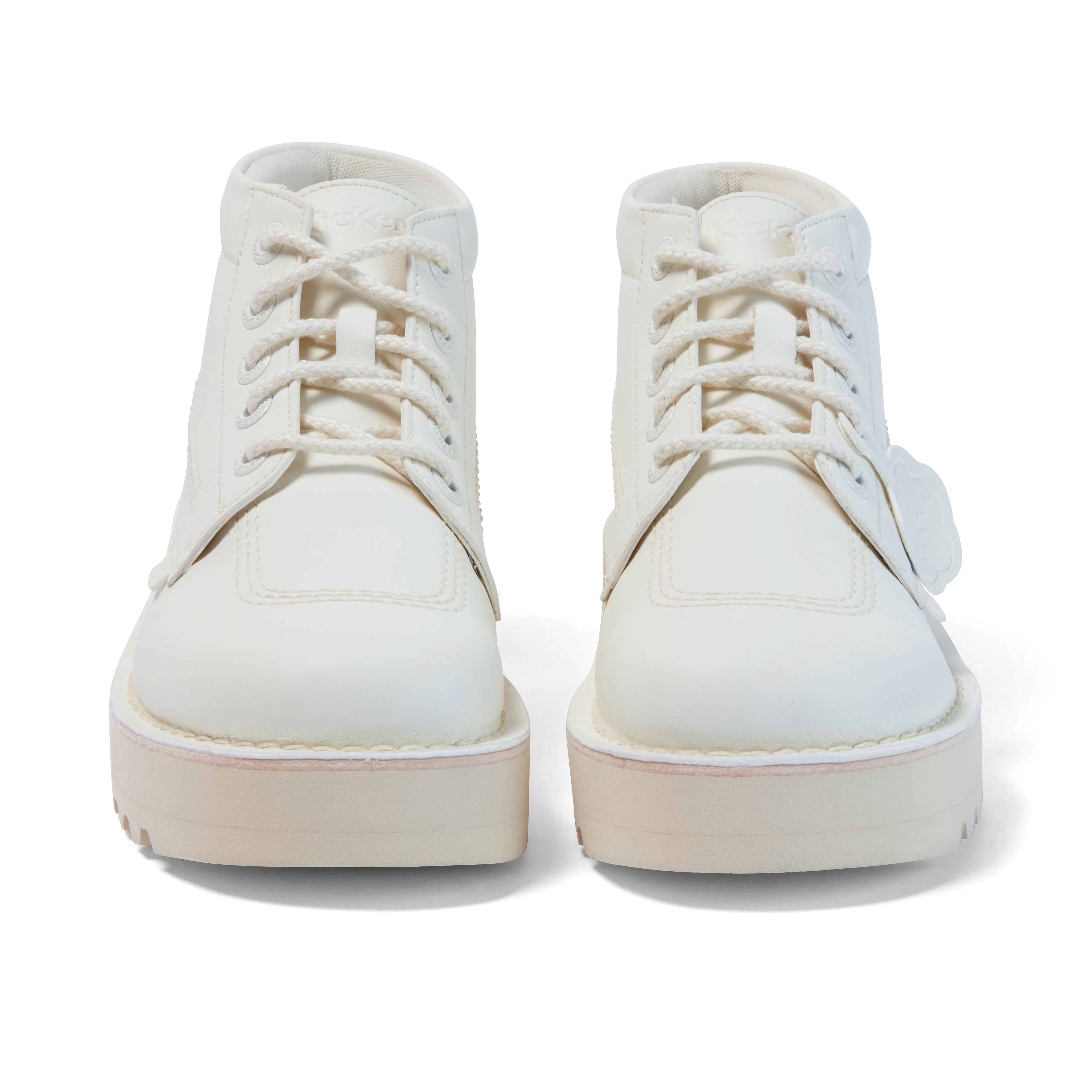 Adult Unisex Kick Hi Stack Leather Alternative White - Image 2