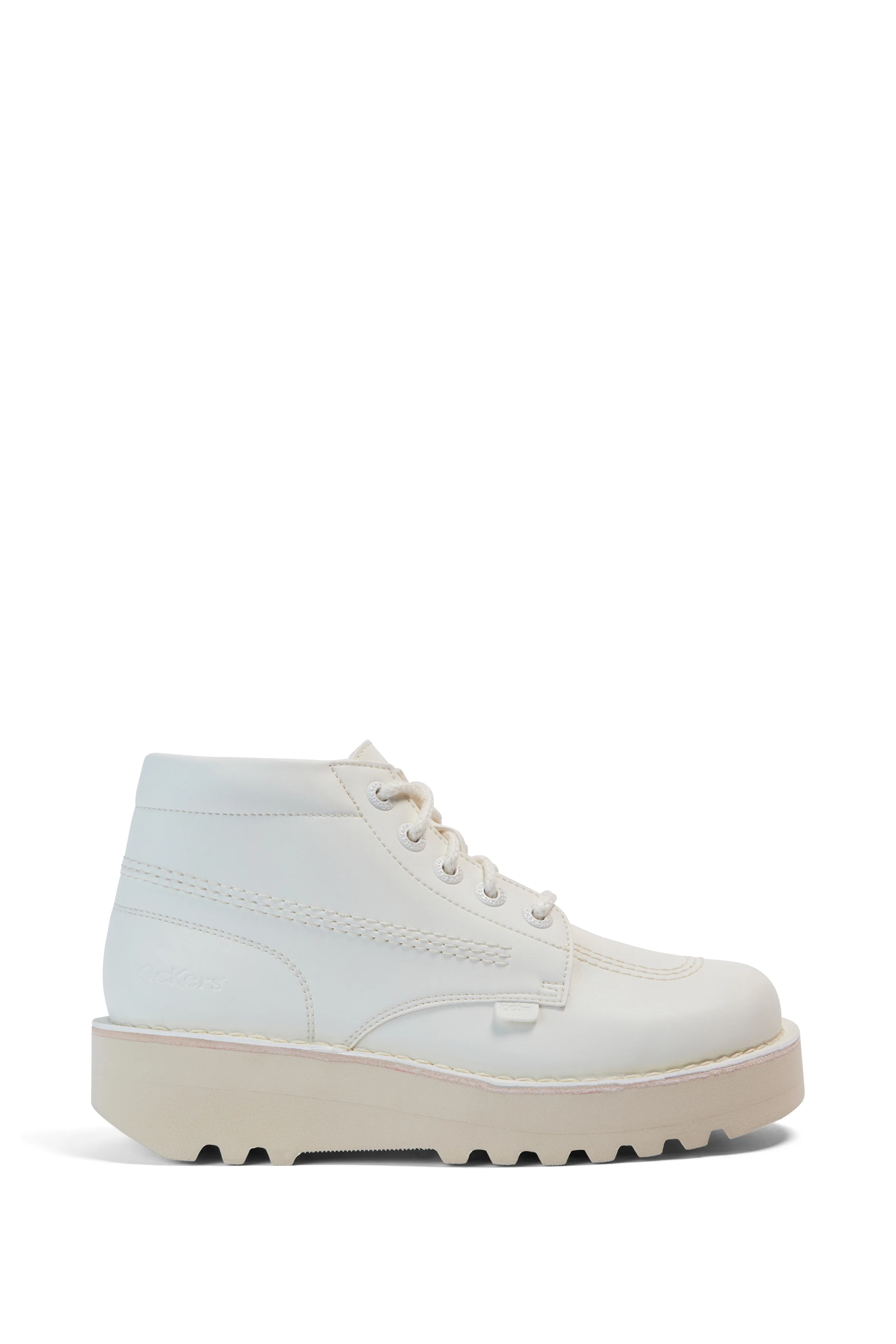 Adult Unisex Kick Hi Stack Leather Alternative White - Image 7