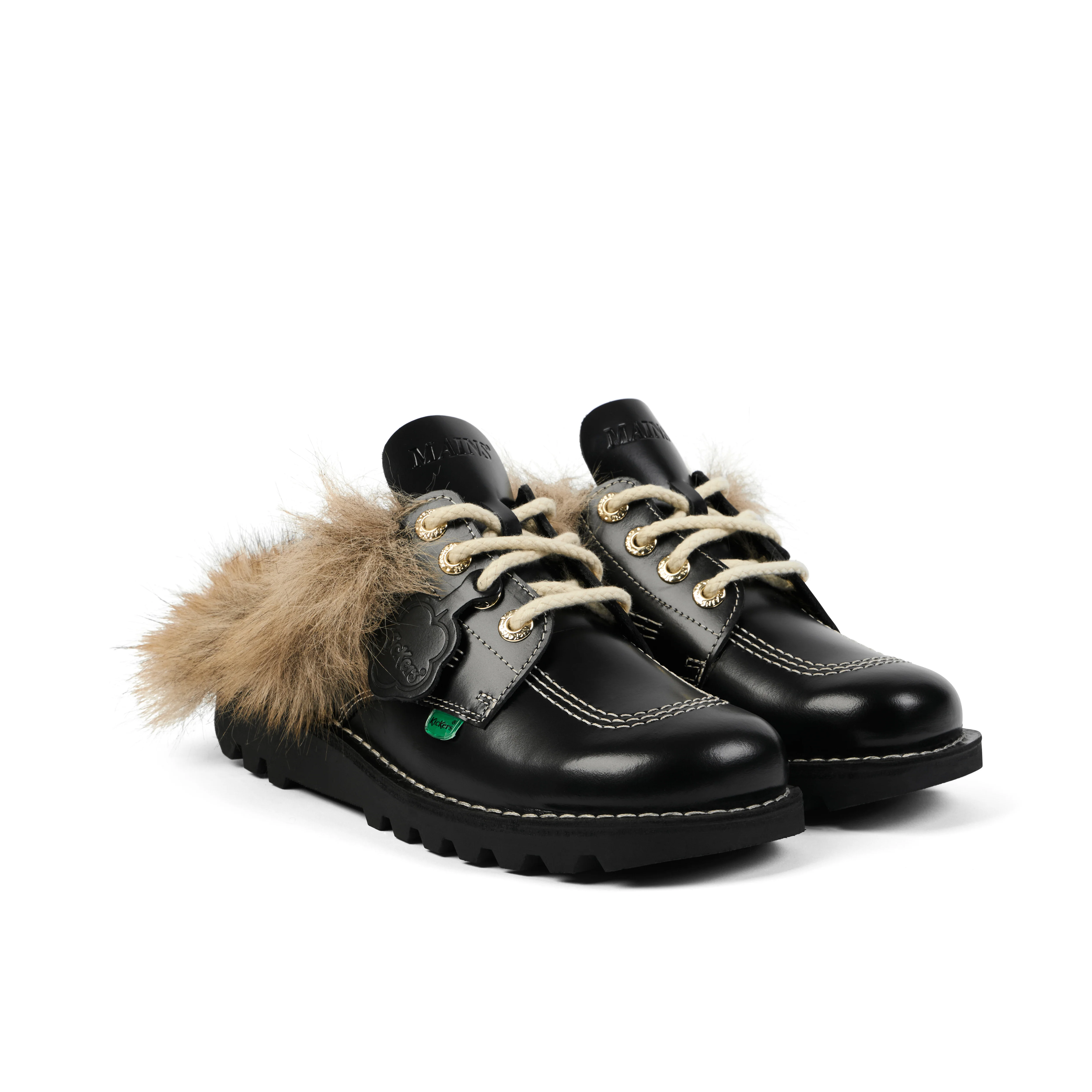 Adult Unisex Kick Mule Fur Mains Black - Image 3