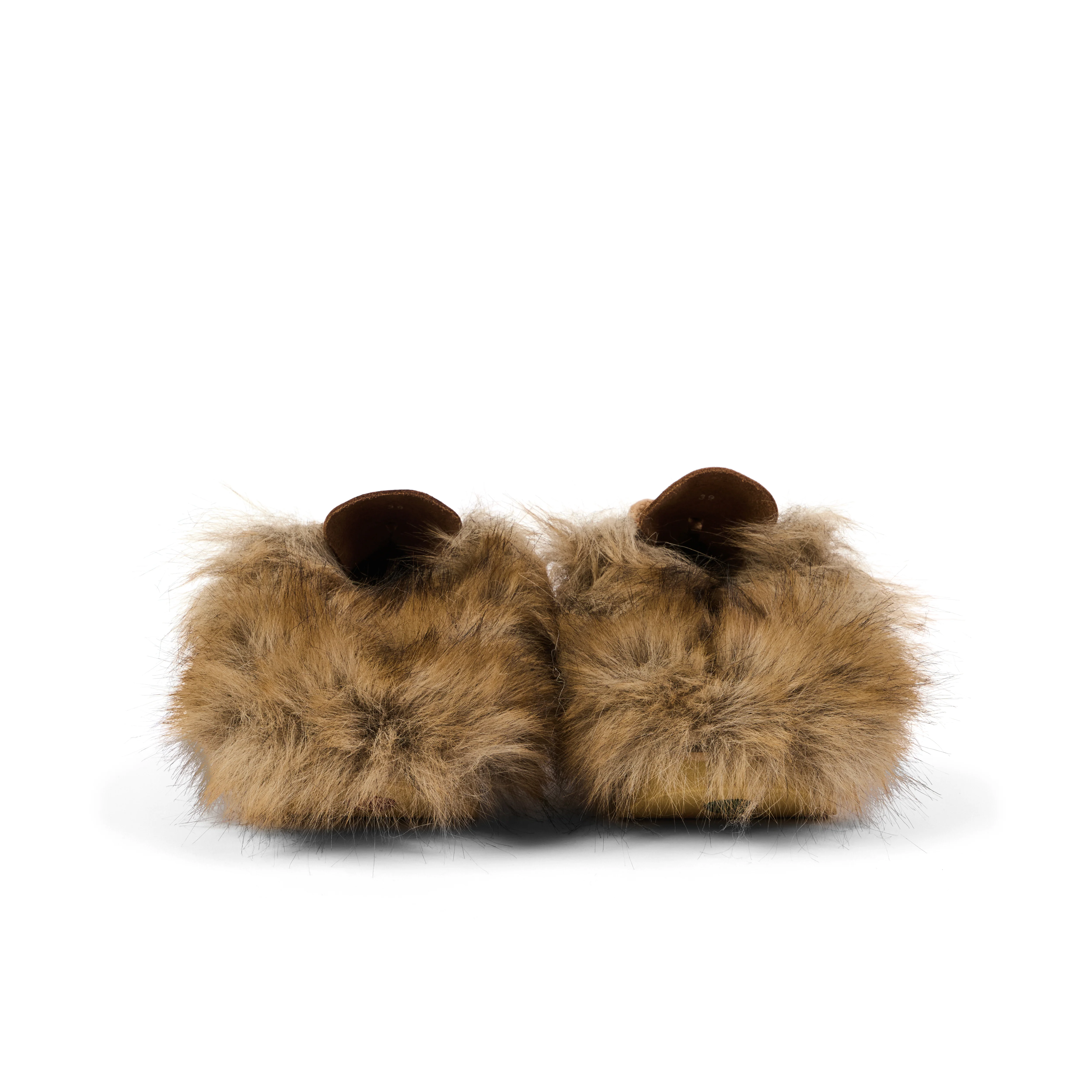 Adult Unisex Kick Mule Fur Mains Tan - Image 5