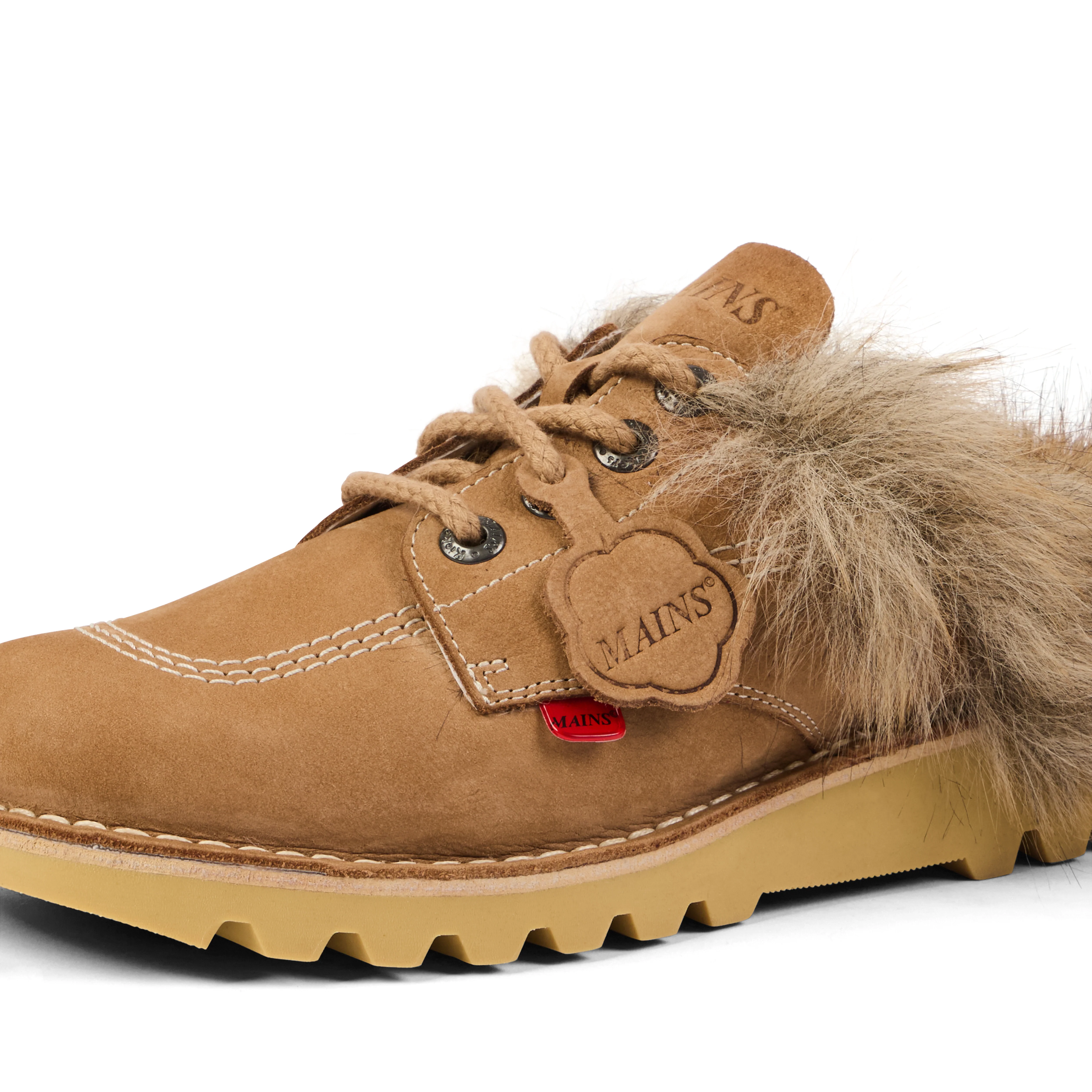 Adult Unisex Kick Mule Fur Mains Tan - Image 6
