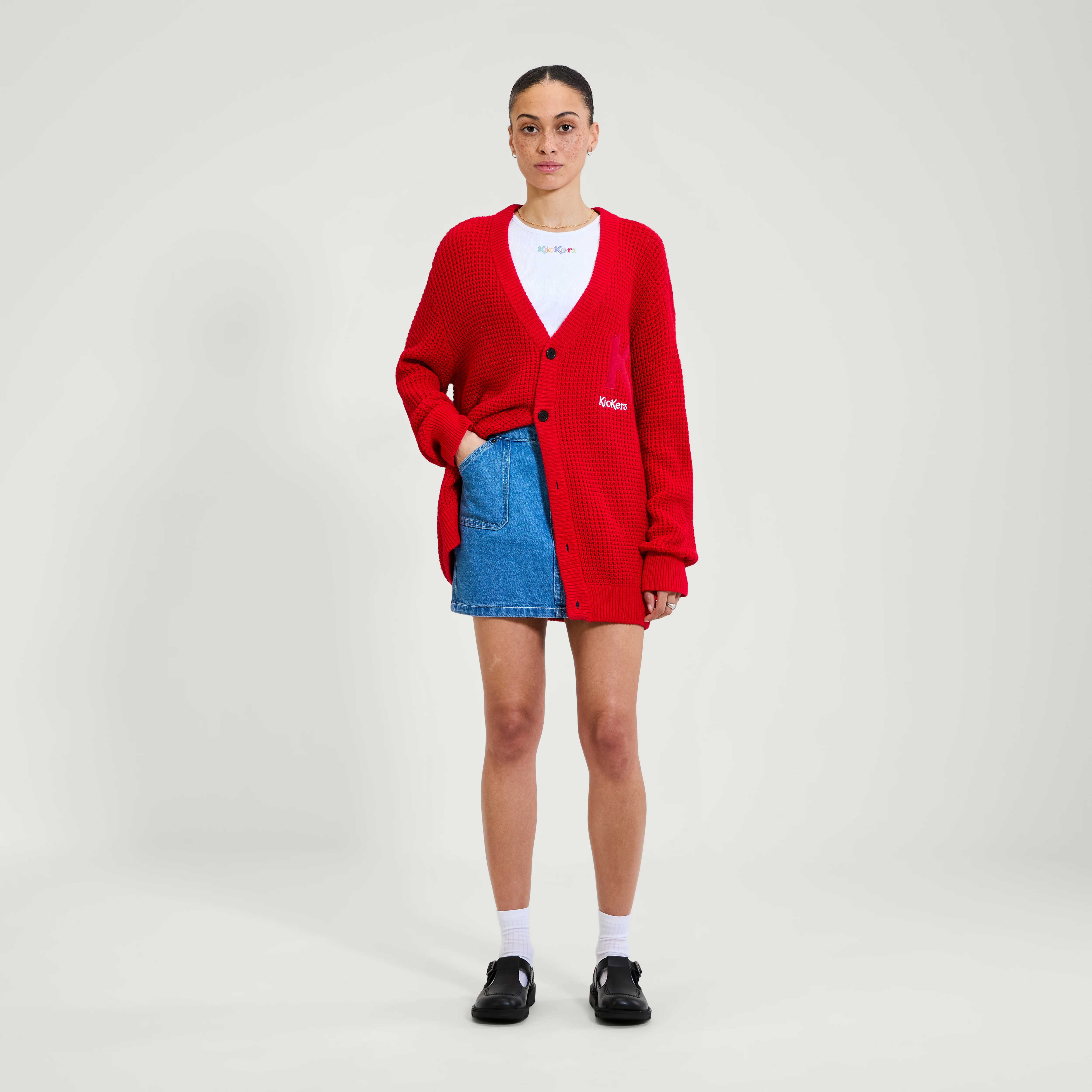 Adult Unisex Kickers Classic Cardi Red - Image 6