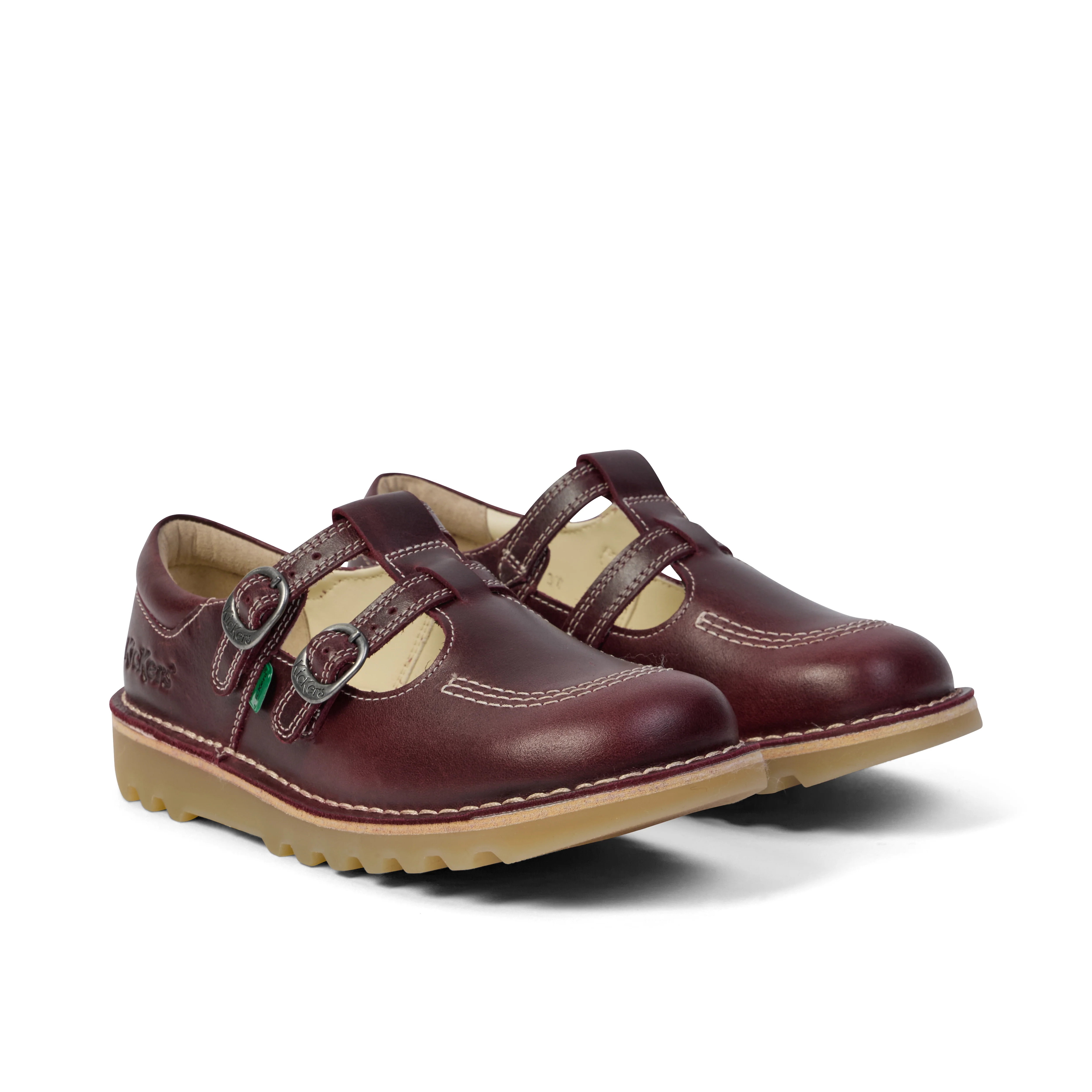 Adult Womens Kick T-Double Leather Dark Red - Image 3