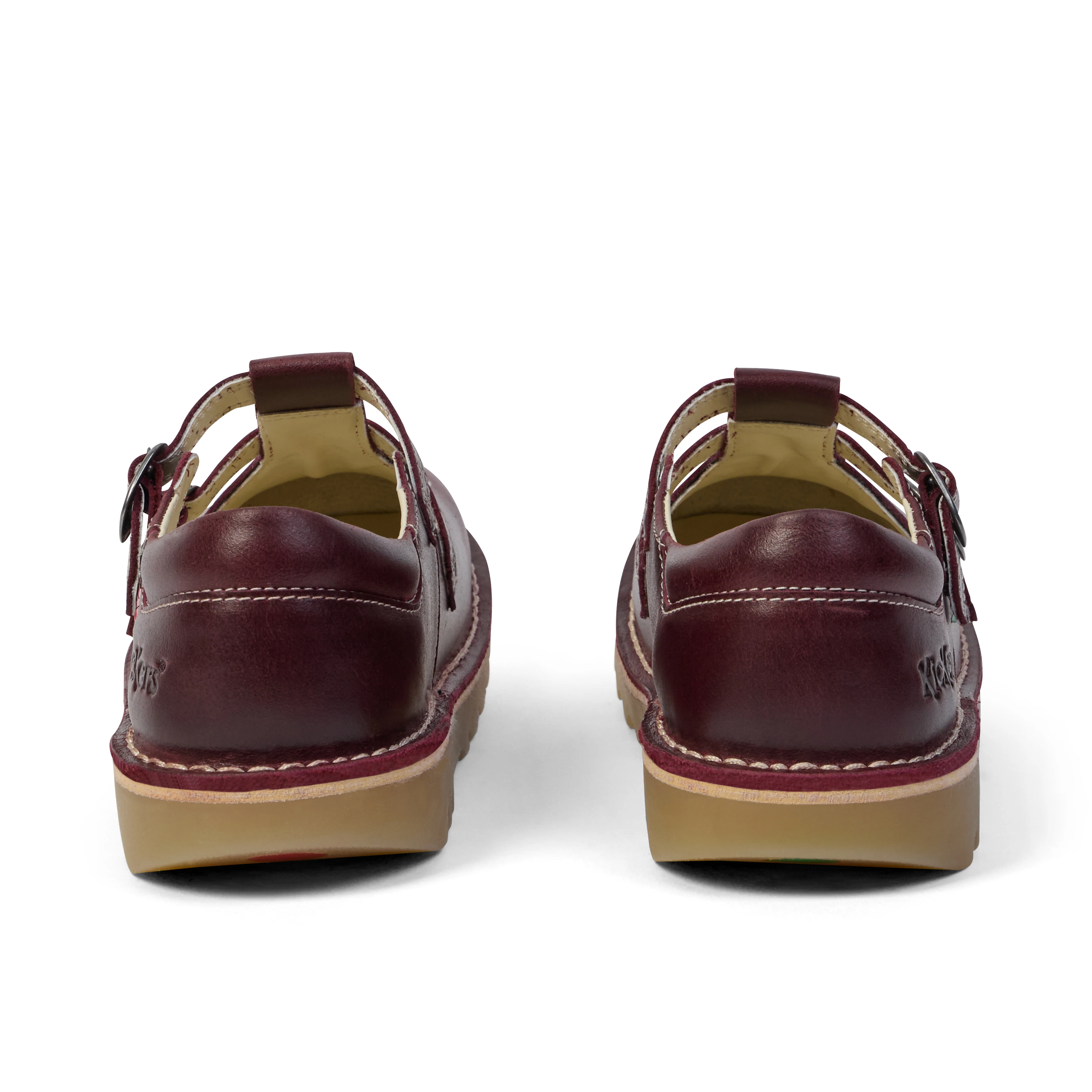 Adult Womens Kick T-Double Leather Dark Red - Image 5