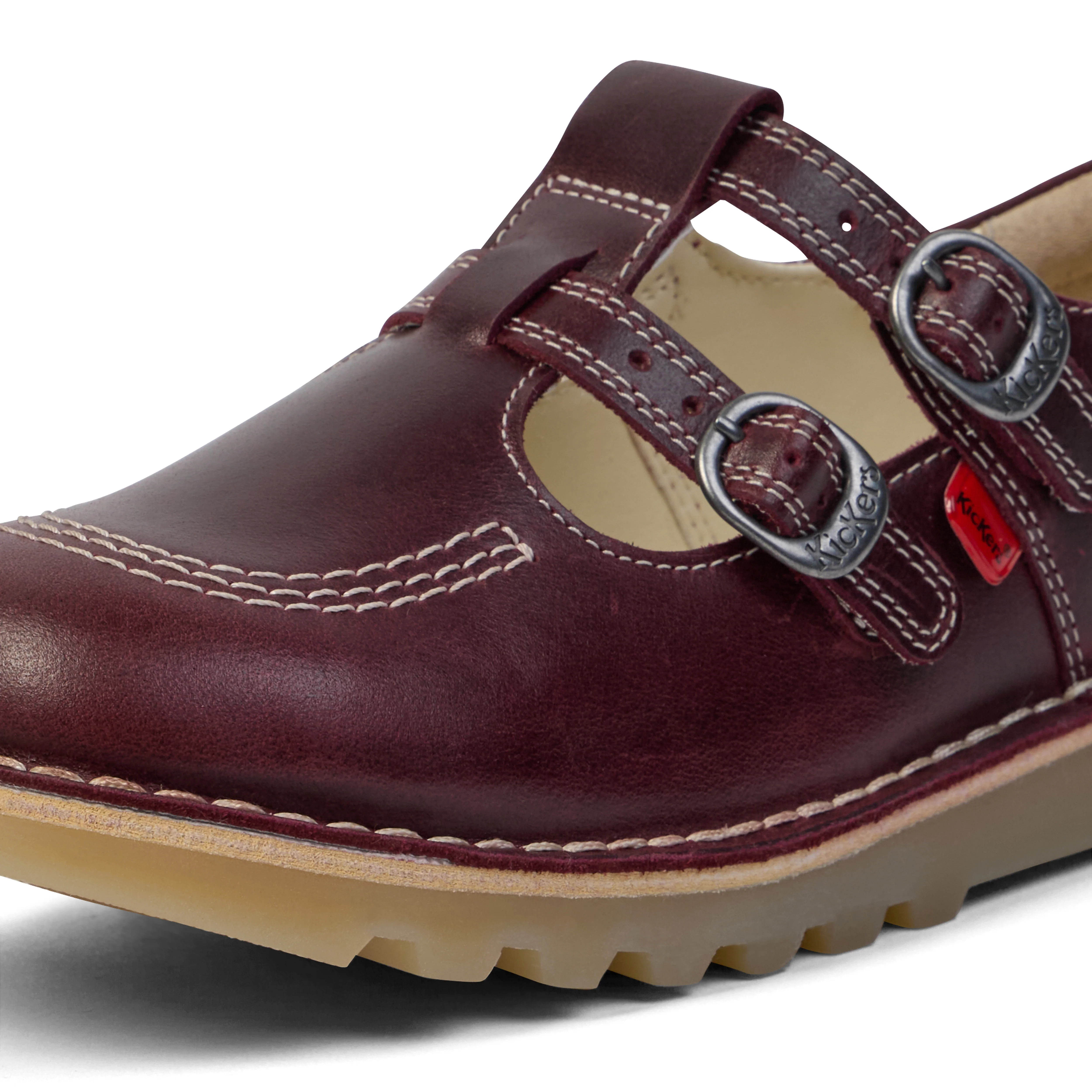 Adult Womens Kick T-Double Leather Dark Red - Image 6
