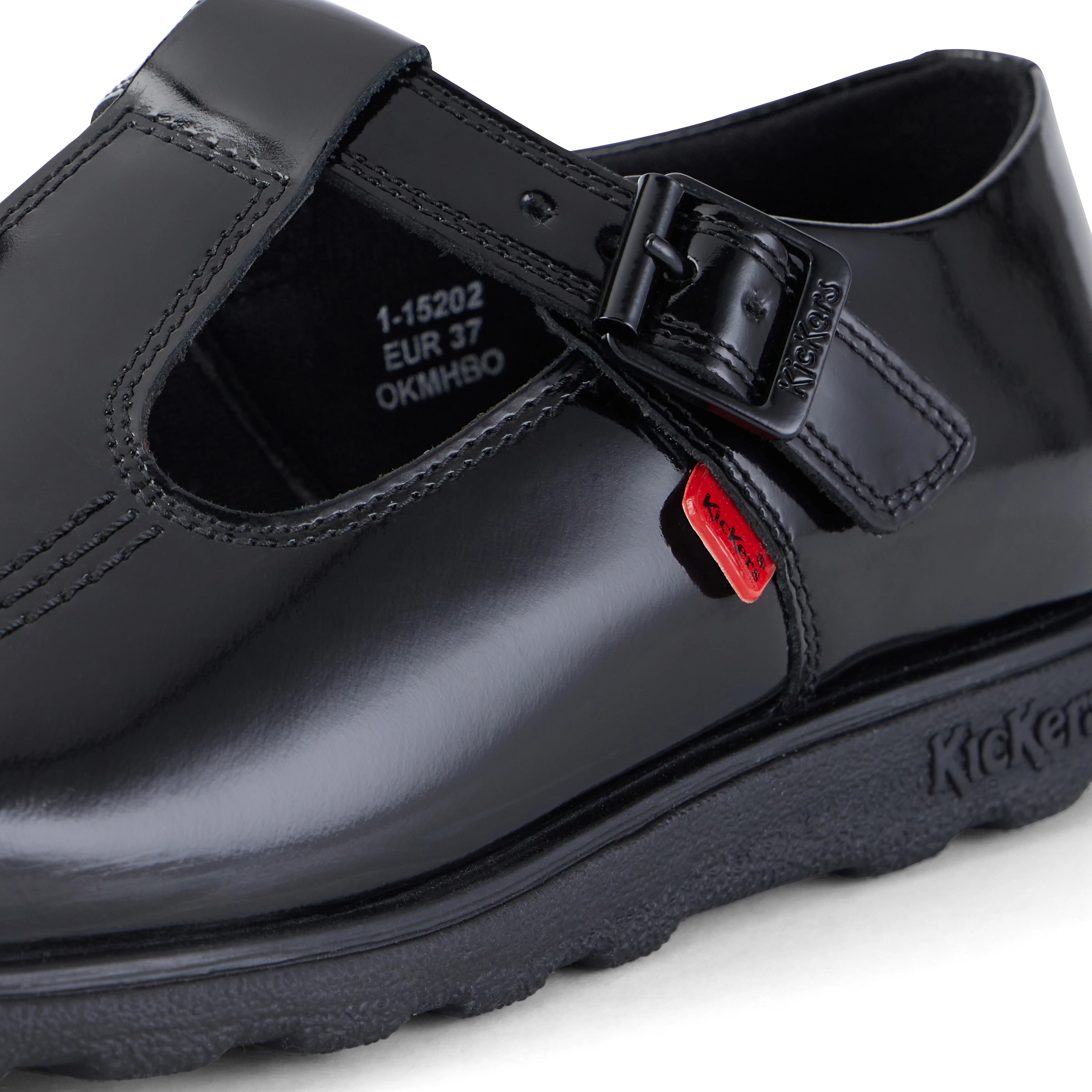 Adult Womens Fragma T-Buckle Patent Leather Black - Image 6