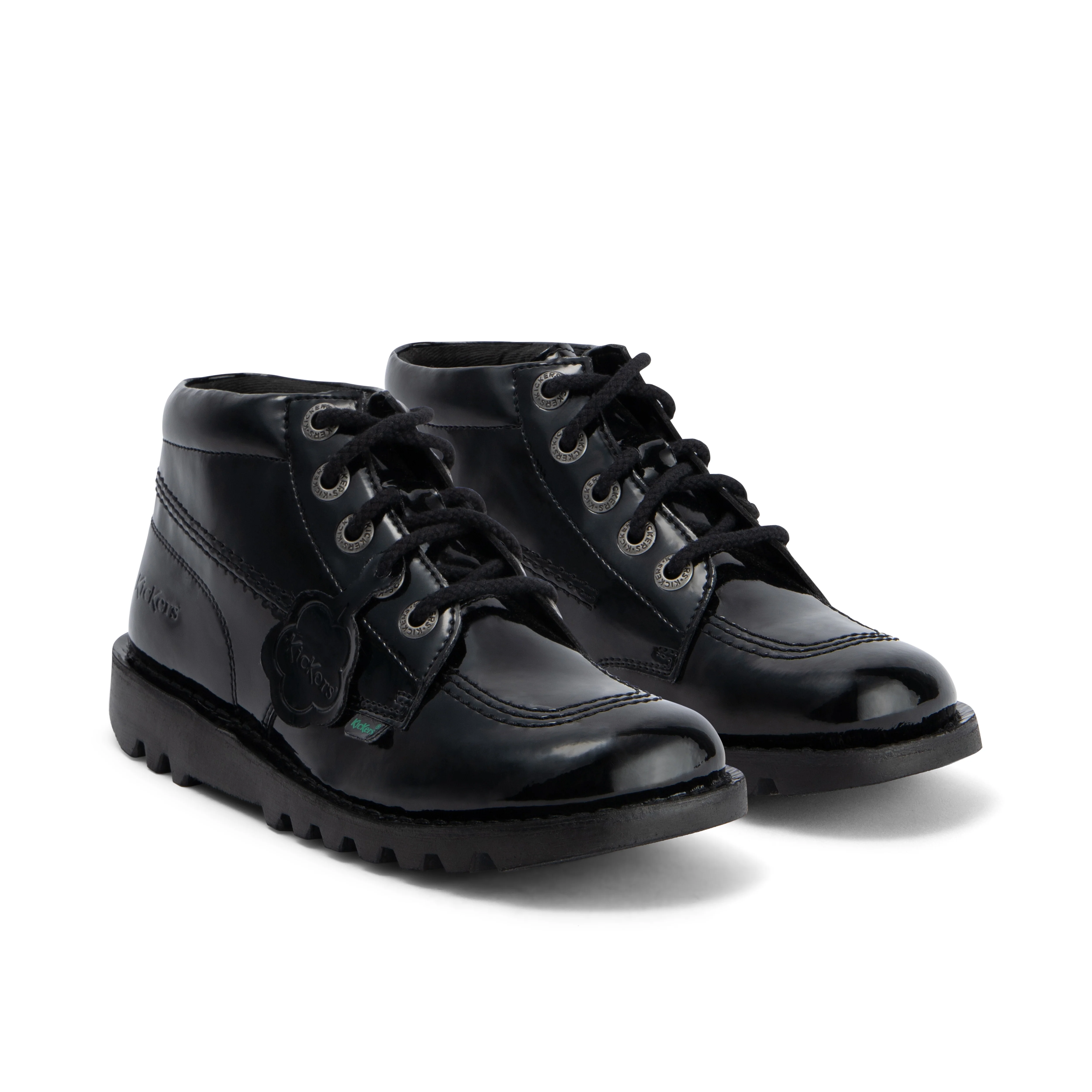 Adult Womens Kick Hi Leather Alternative Patent Leather Black - Image 3