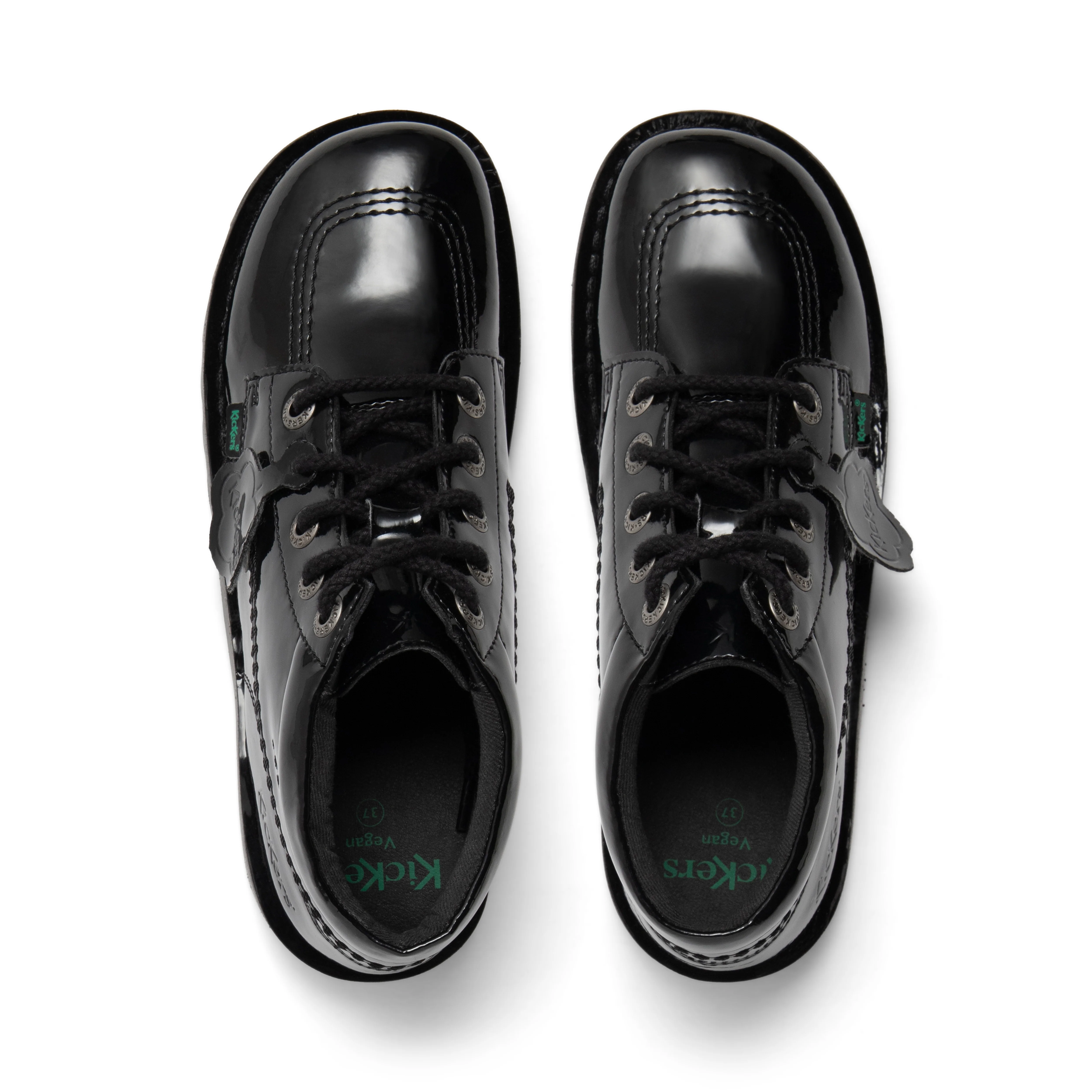 Adult Womens Kick Hi Leather Alternative Patent Leather Black - Image 4