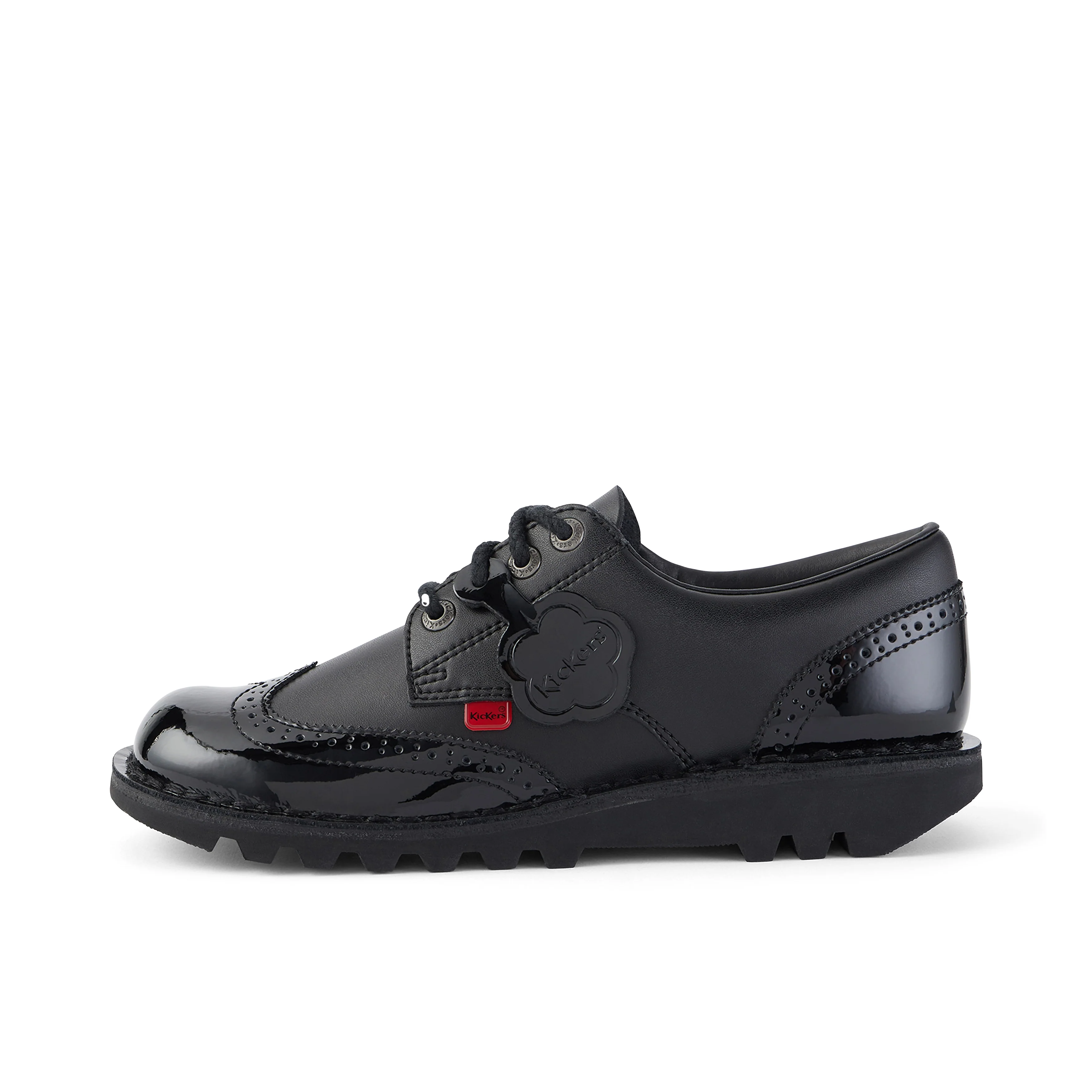 Adult Womens Kick Lo Brogue Leather Black