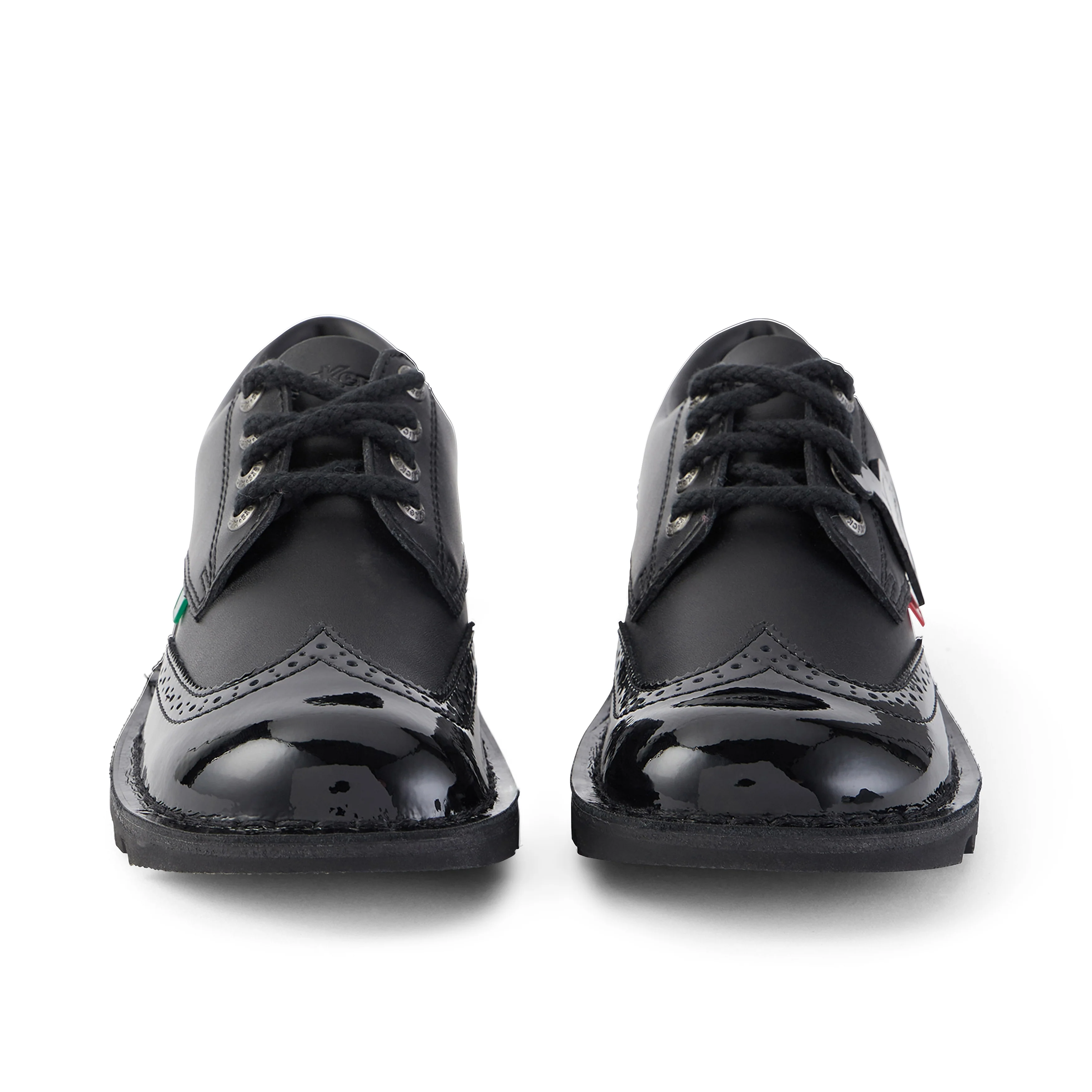 Adult Womens Kick Lo Brogue Leather Black - Image 2
