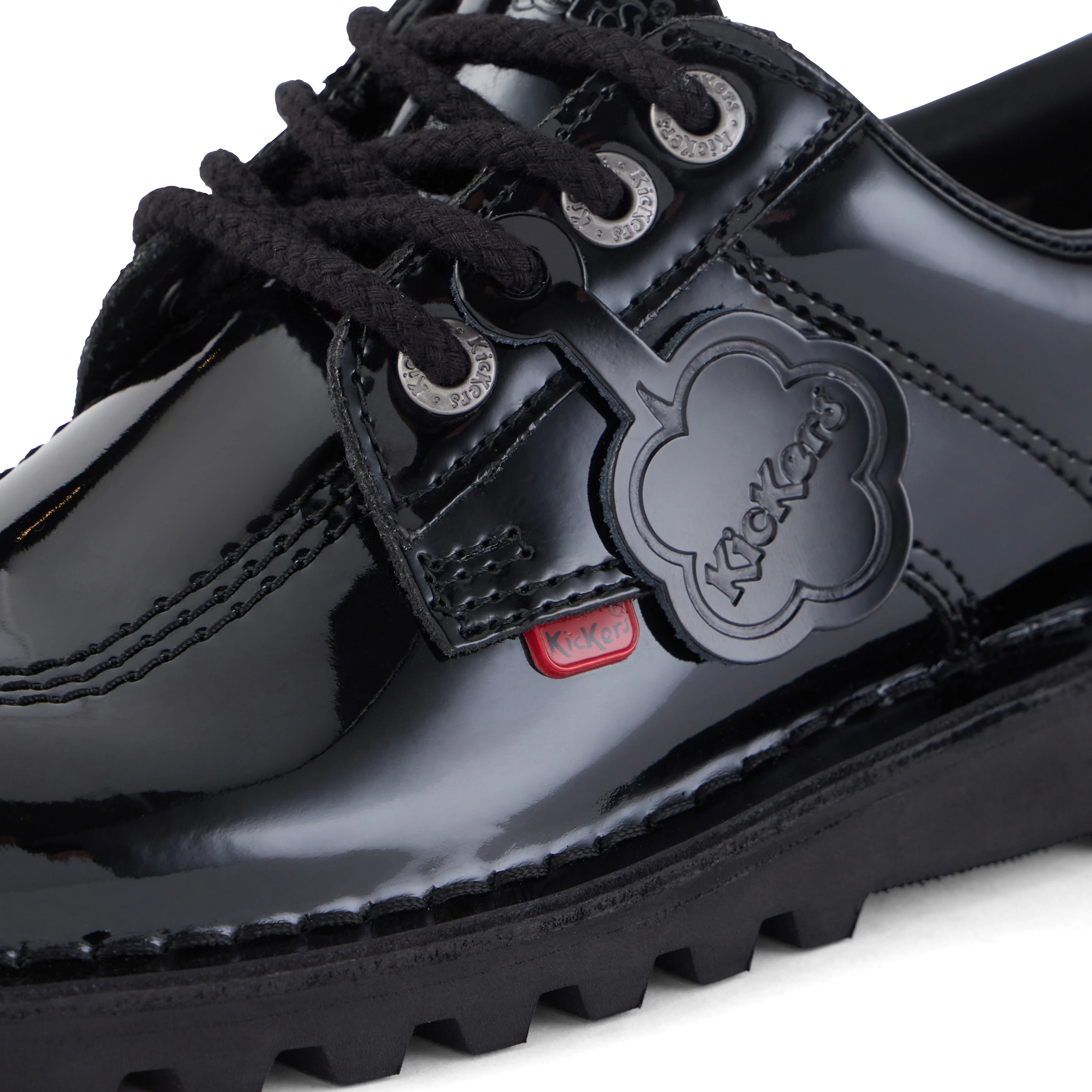 Adult Womens Kick Lo Patent Leather Black - Image 6