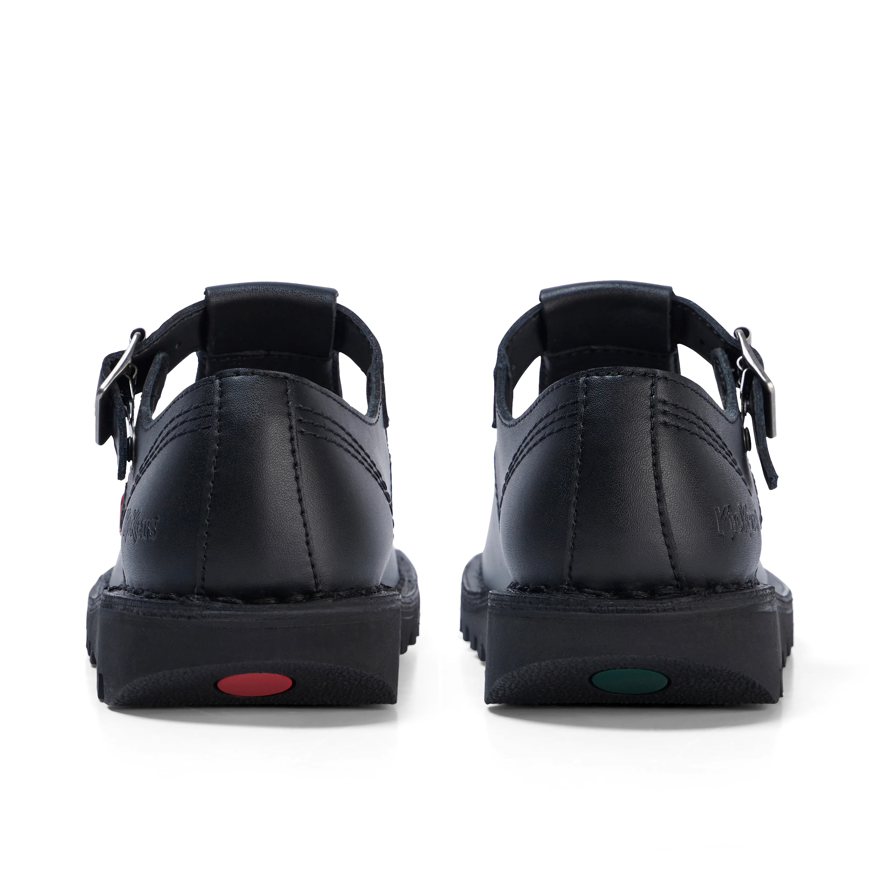 Adult Womens Kick T Bar Leather Black - Image 5