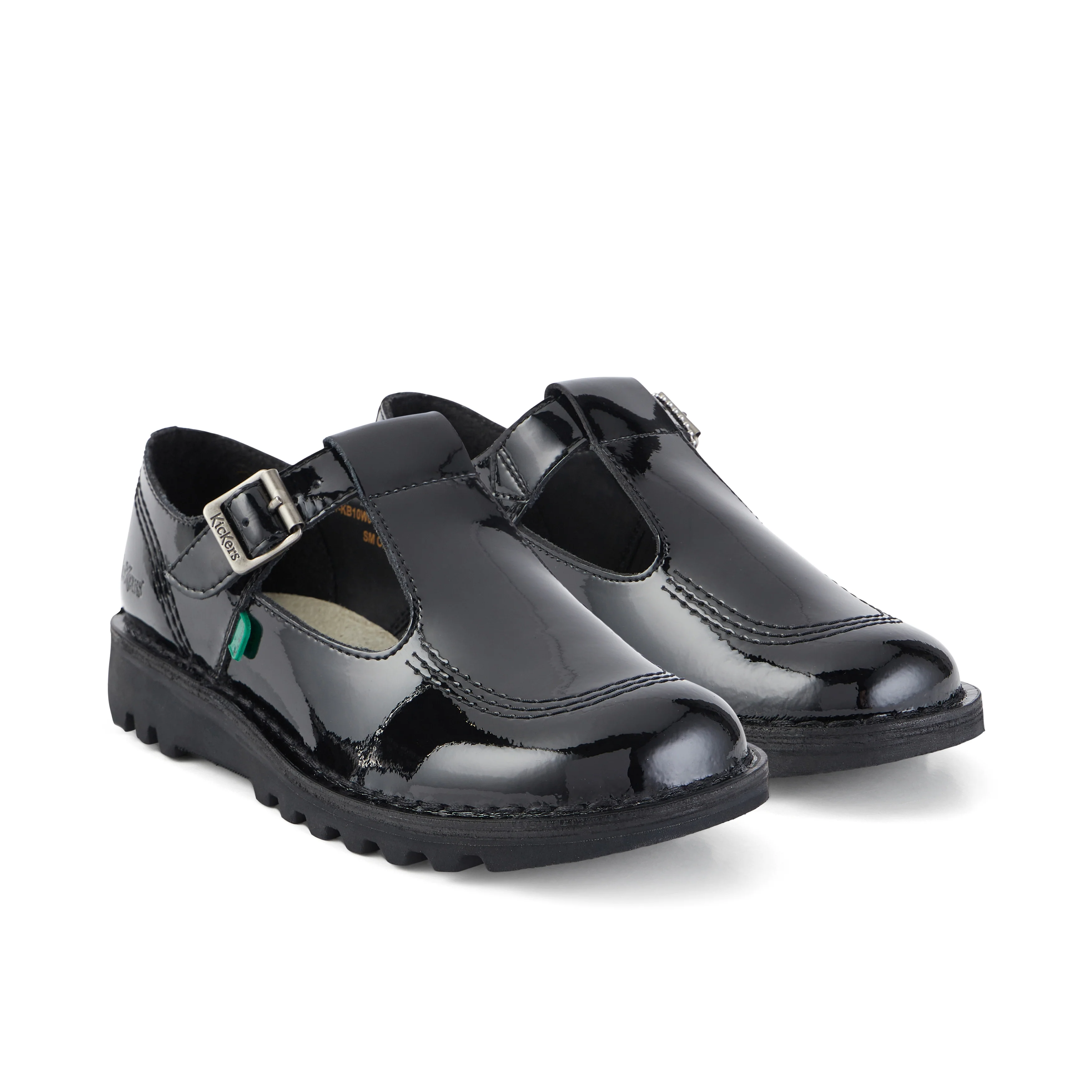 Adult Womens Kick T Bar Patent Leather Black - Image 3