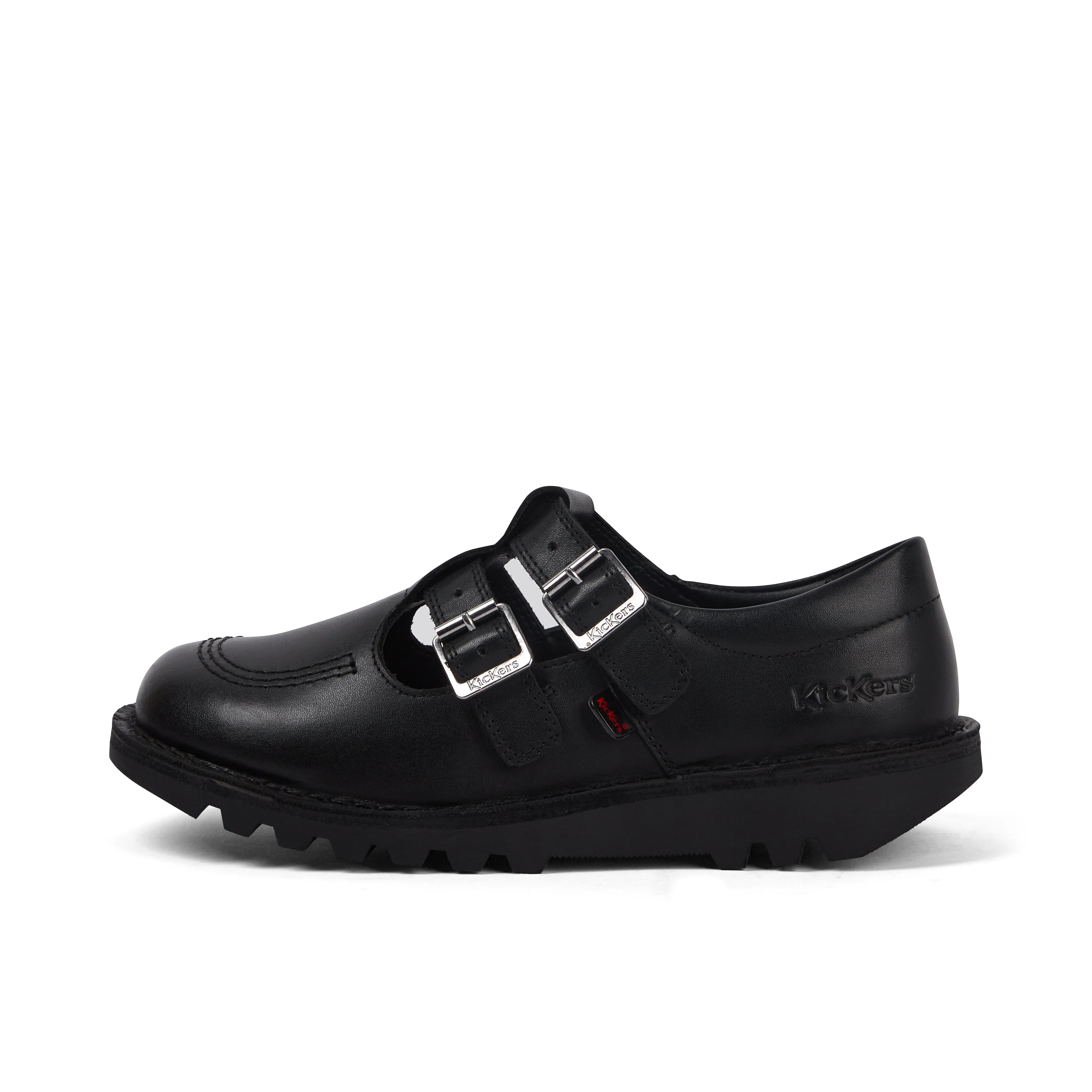 Adult Womens Kick T Double Leather Black