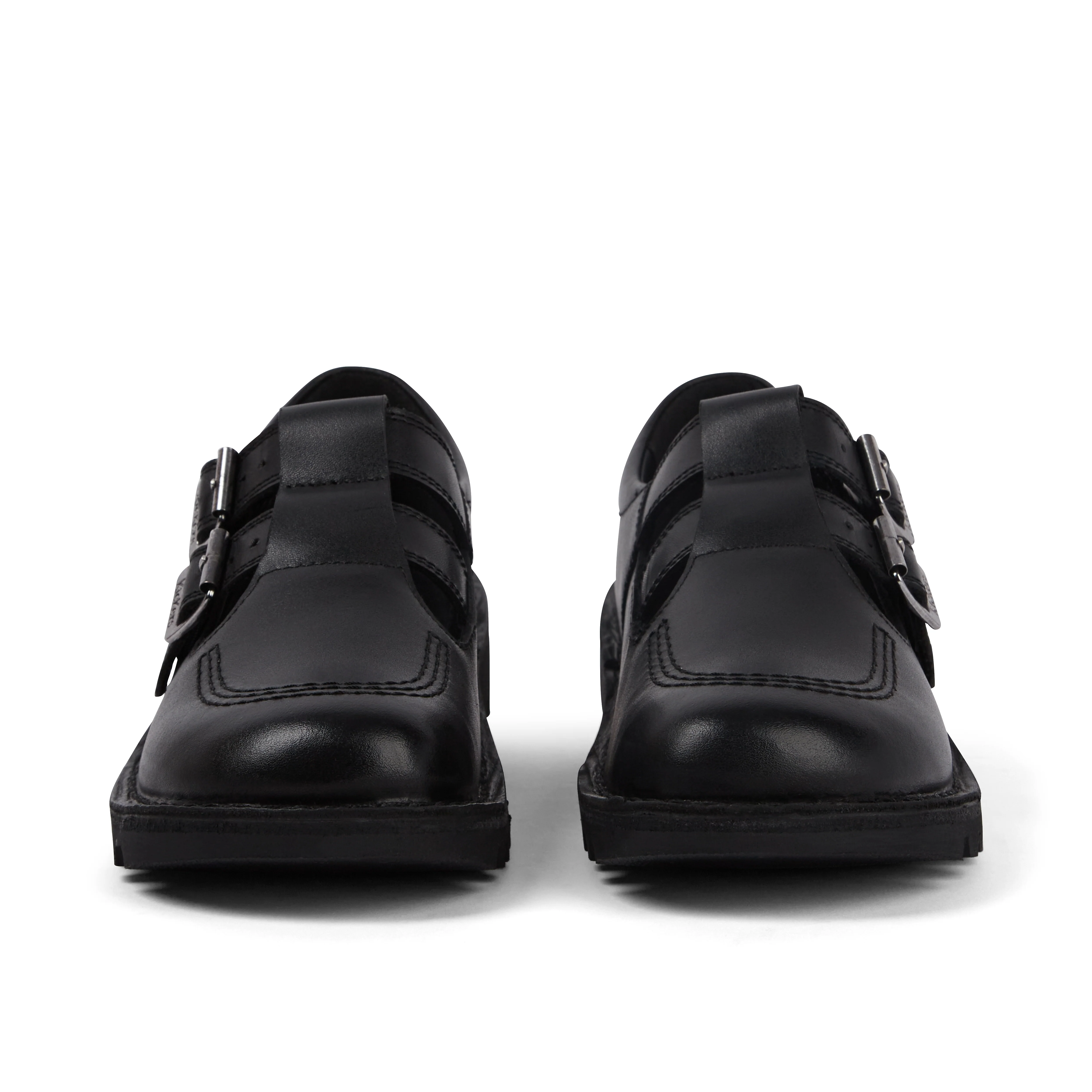 Adult Womens Kick T Double Leather Black - Image 2