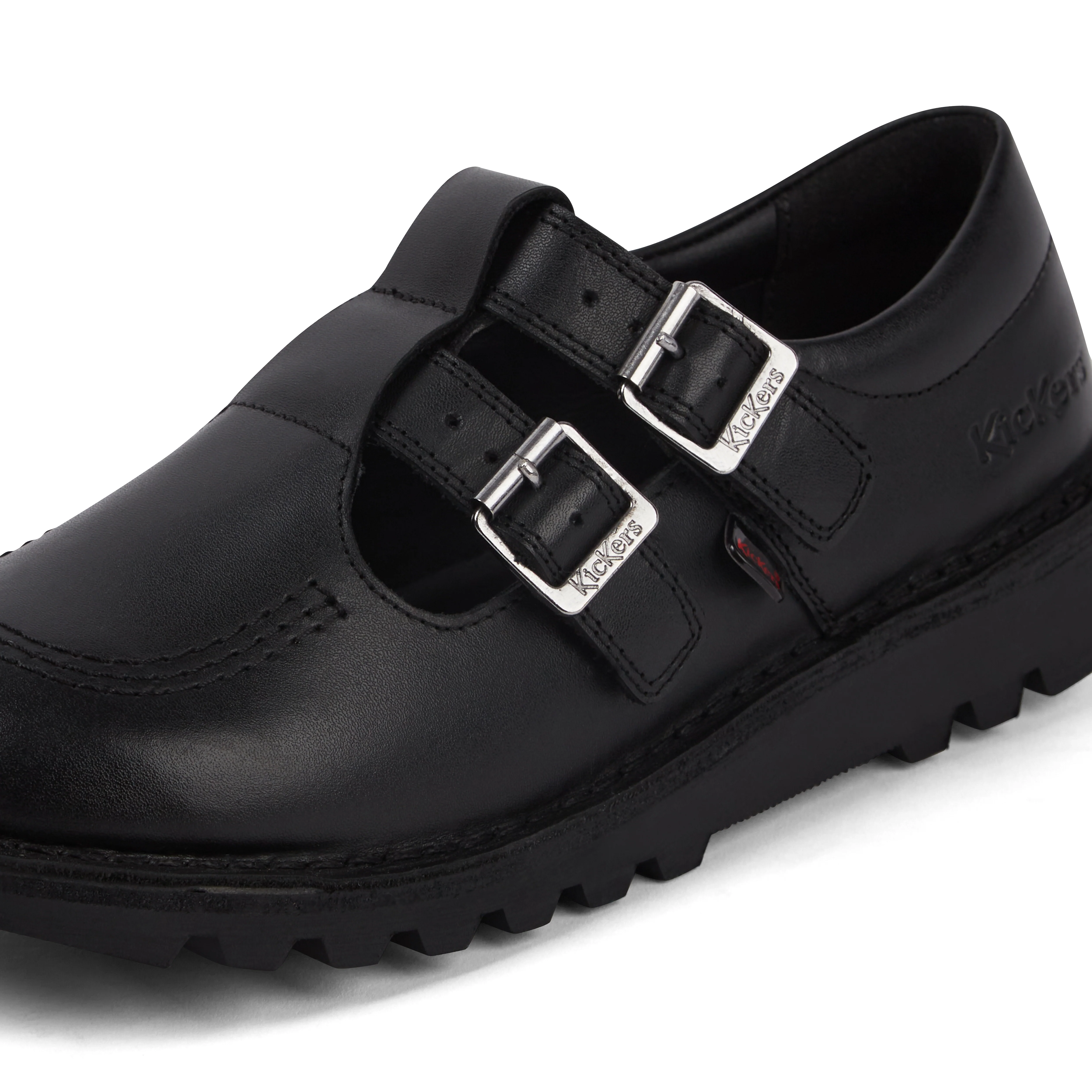 Adult Womens Kick T Double Leather Black - Image 6