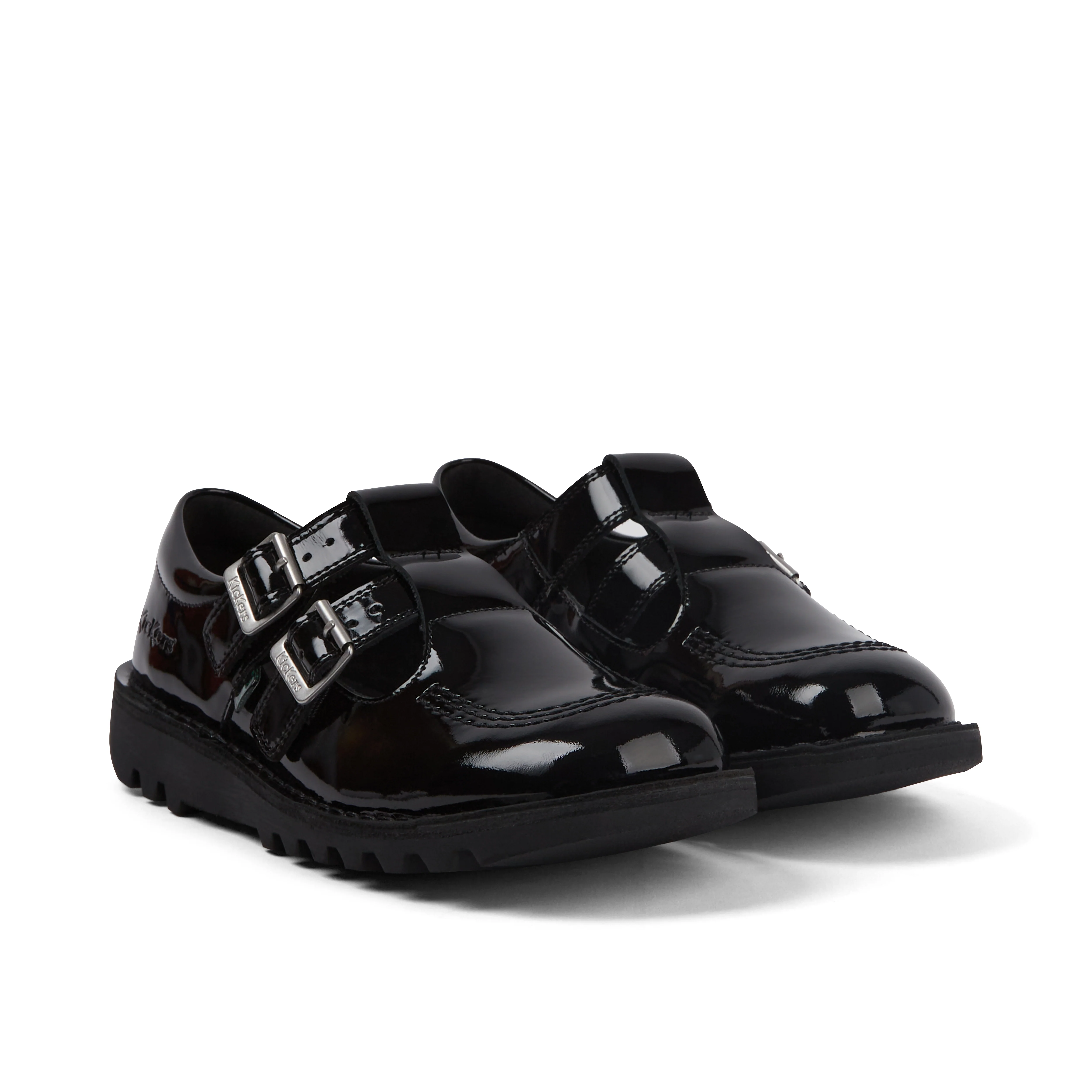 Adult Womens Kick T Double Patent Leather Black - Image 3