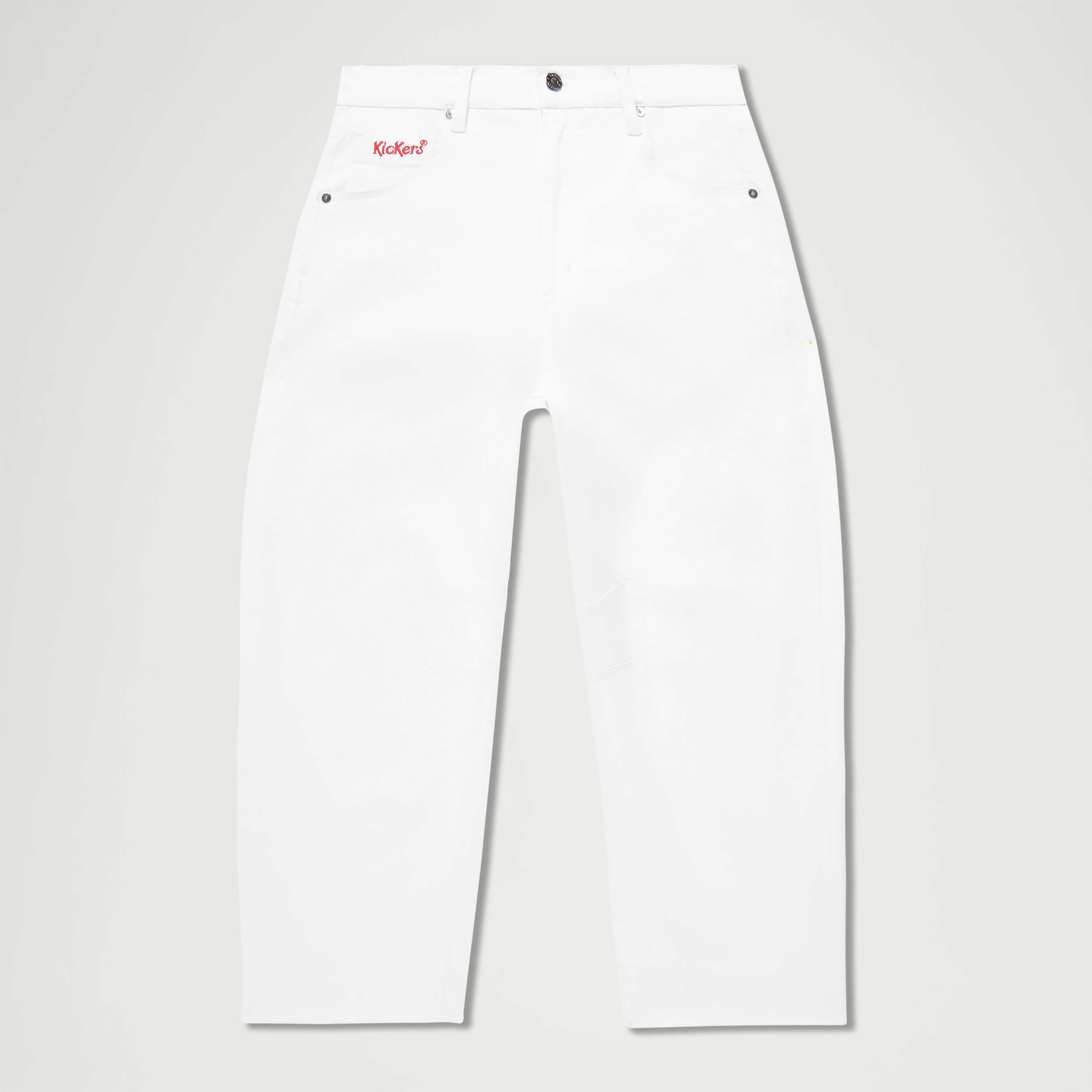 Adult Womens Kickers Classic Barrel Leg Jean White - Image 6