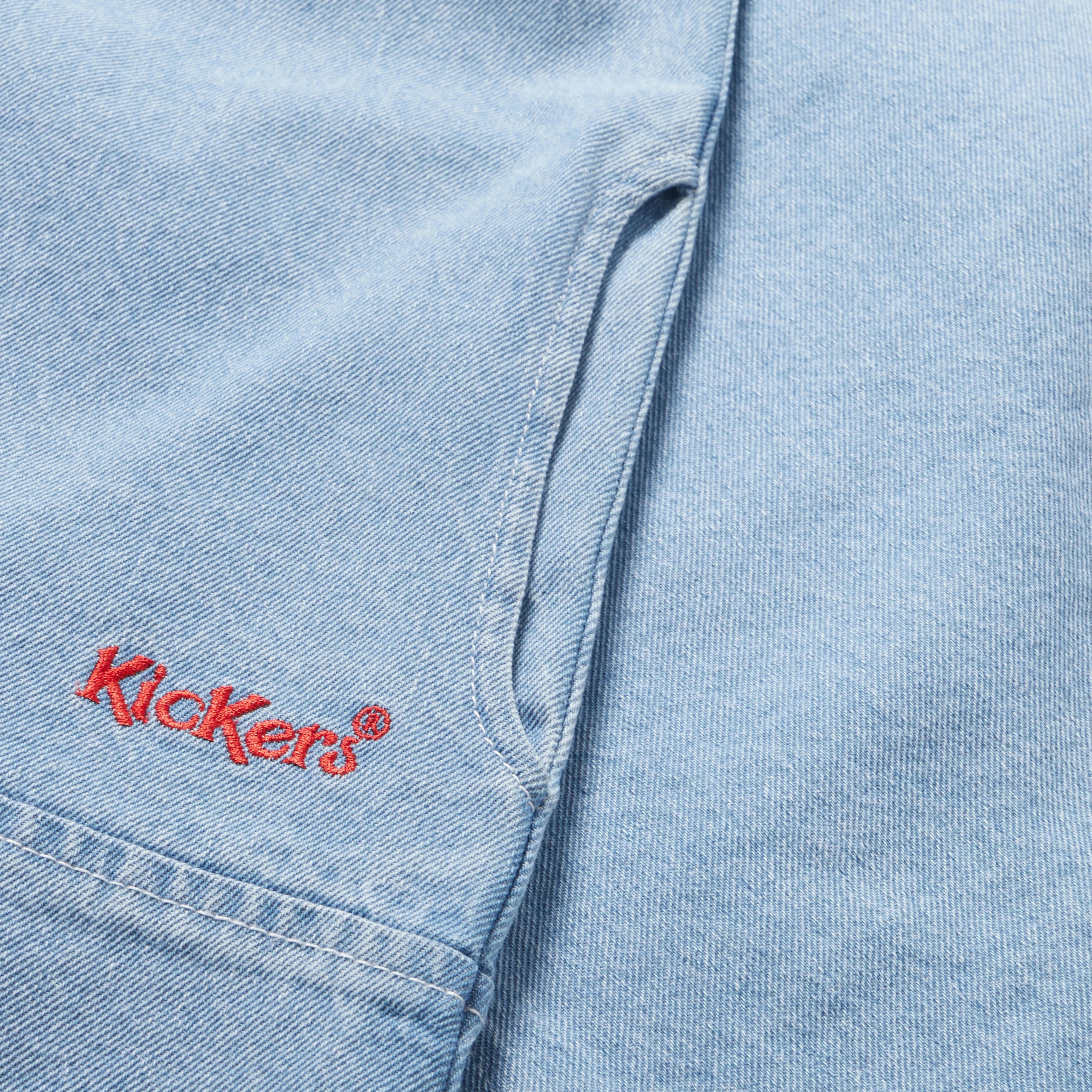 Adult Womens Kickers Classic Denim Mini Dress Blue - Image 3