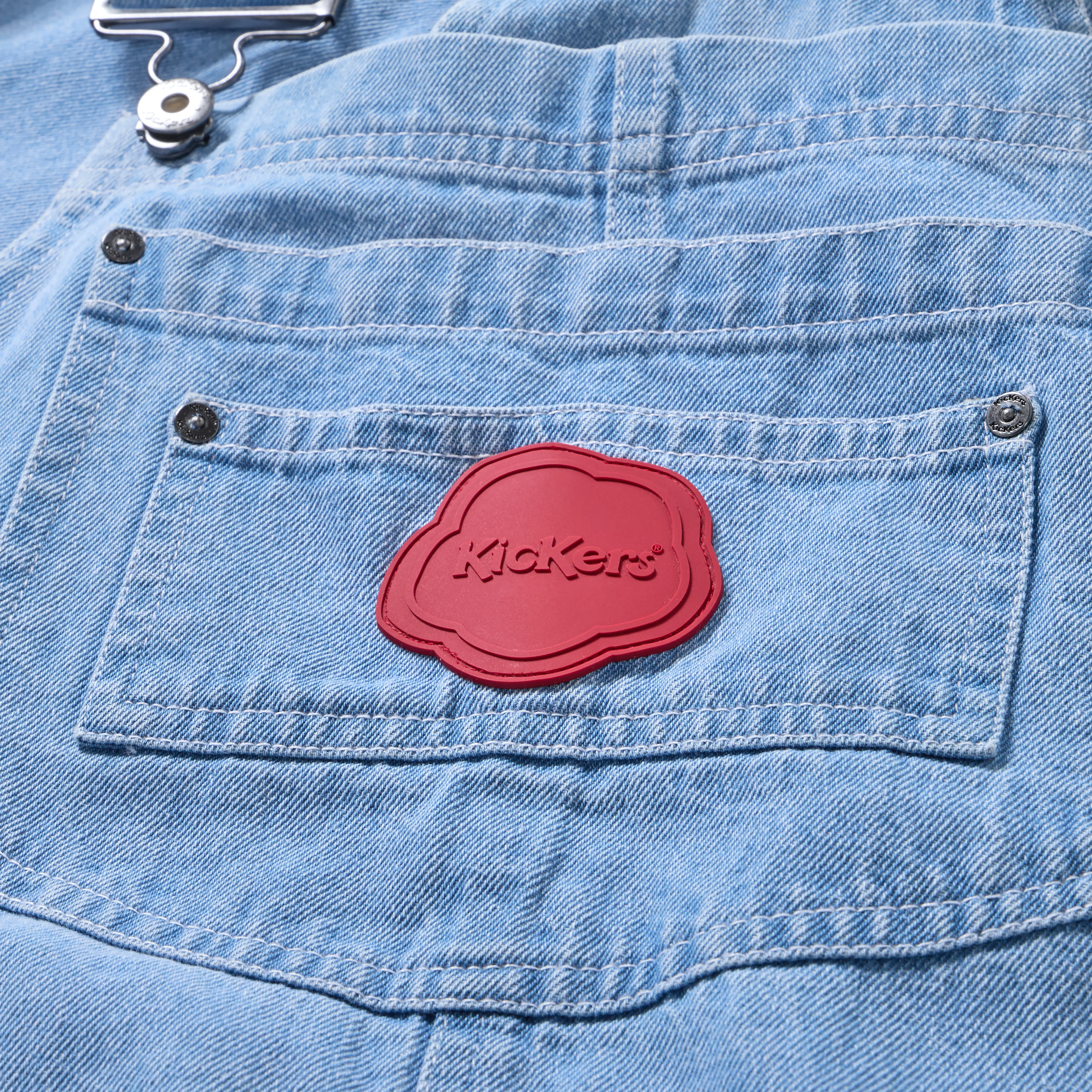 Adult Womens Kickers Classic Dungaree Blue - Image 3