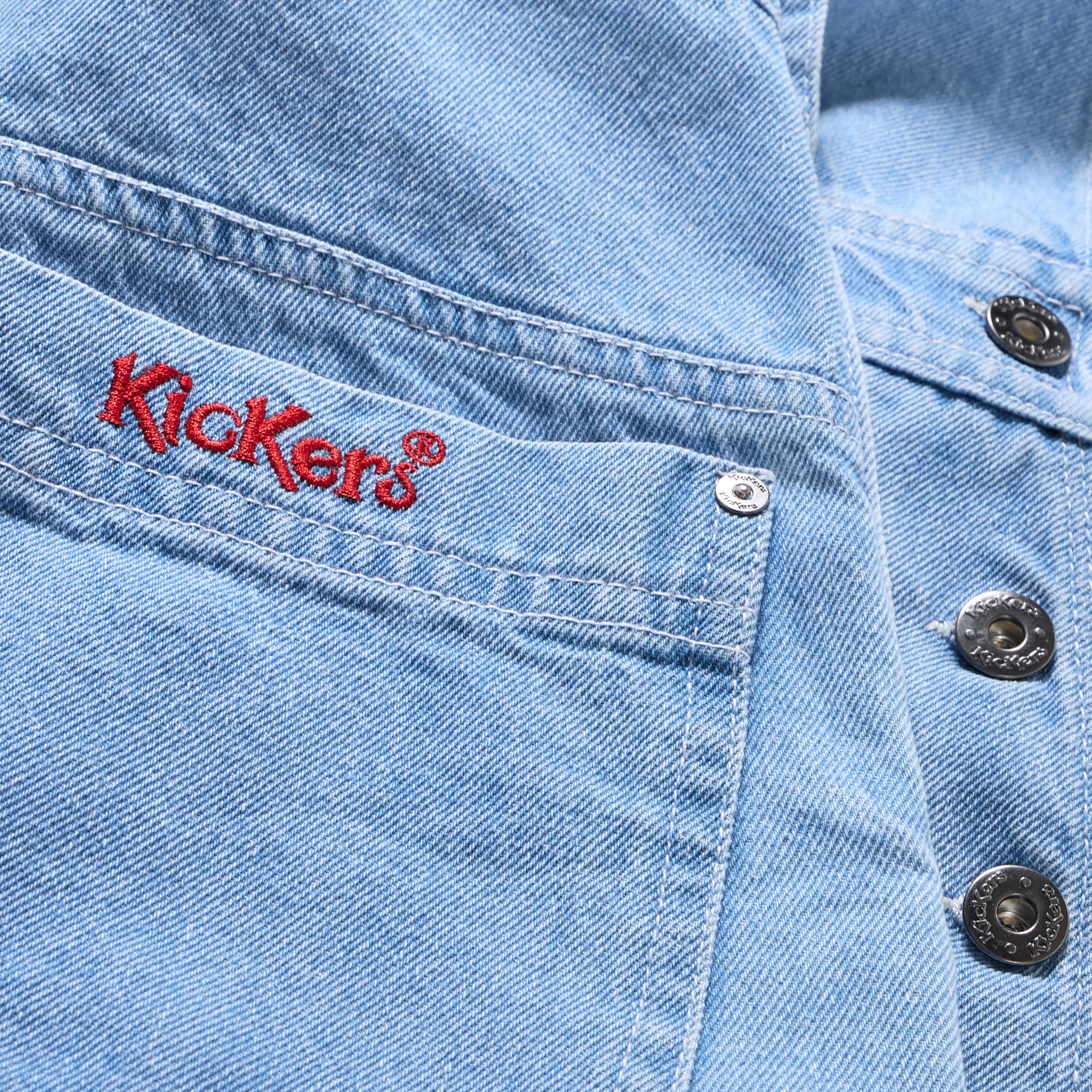 Adult Womens Kickers Classic Dungaree Blue - Image 4