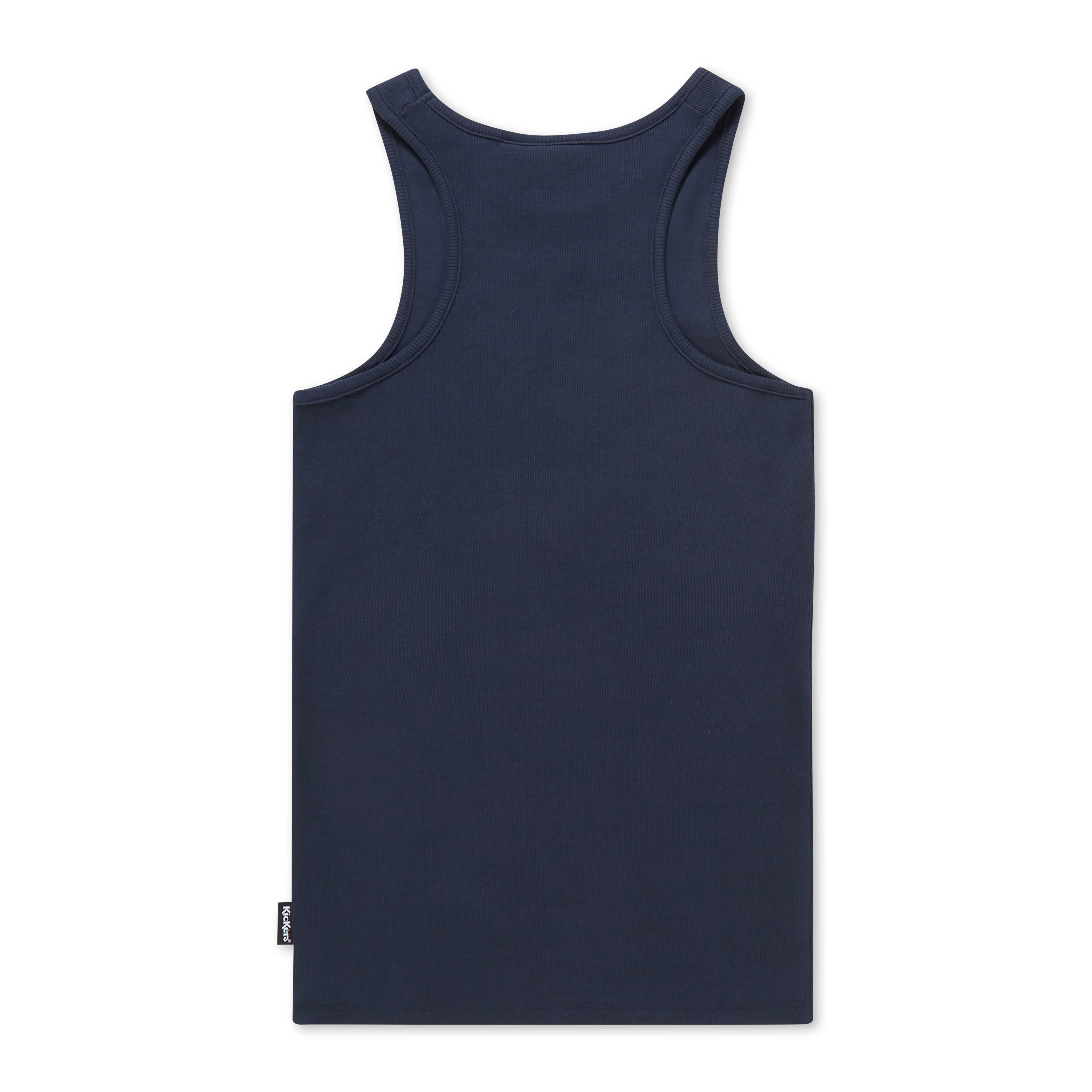 Adult Womens Kickers Classic Ribbed Vest Navy - Image 2