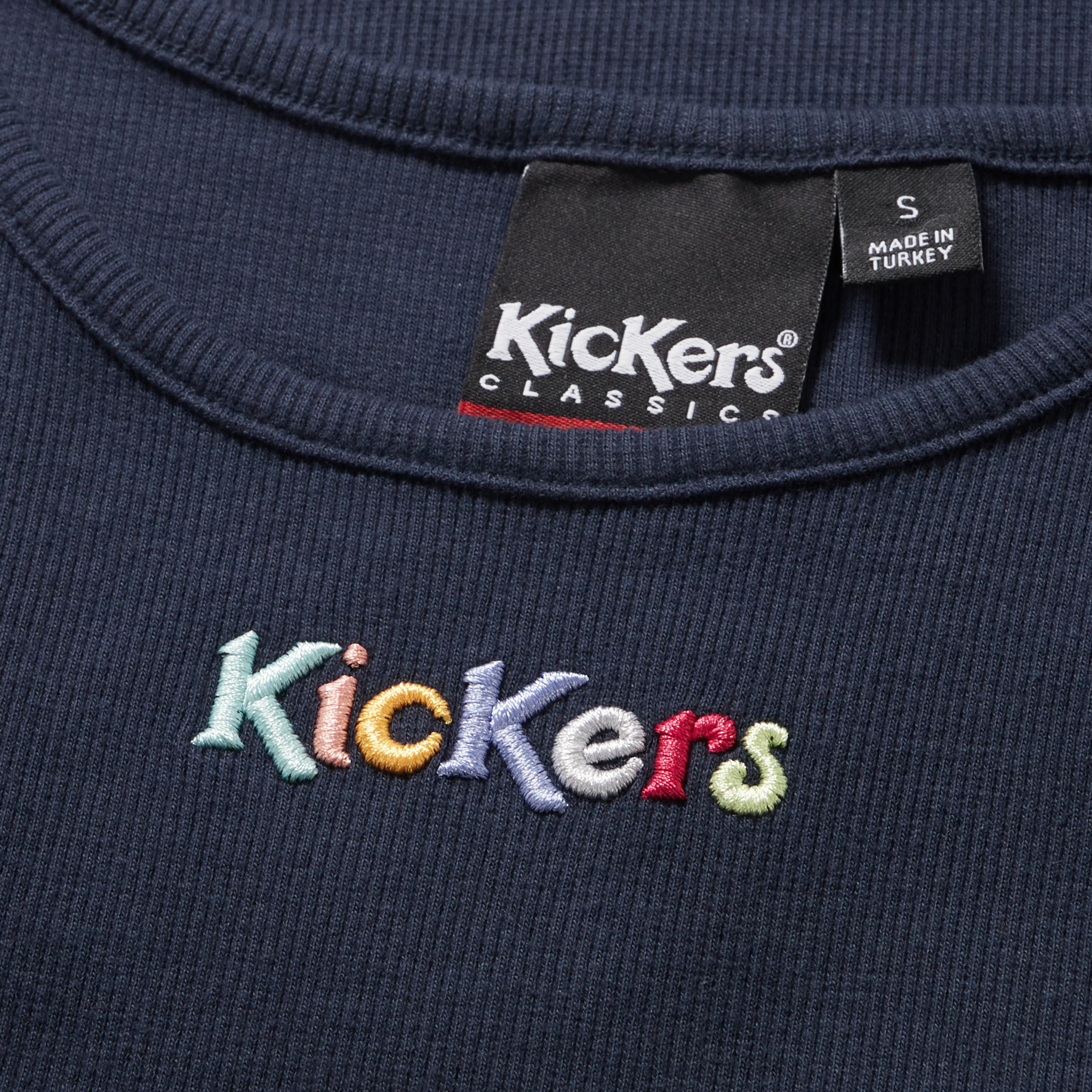Adult Womens Kickers Classic Ribbed Vest Navy - Image 5