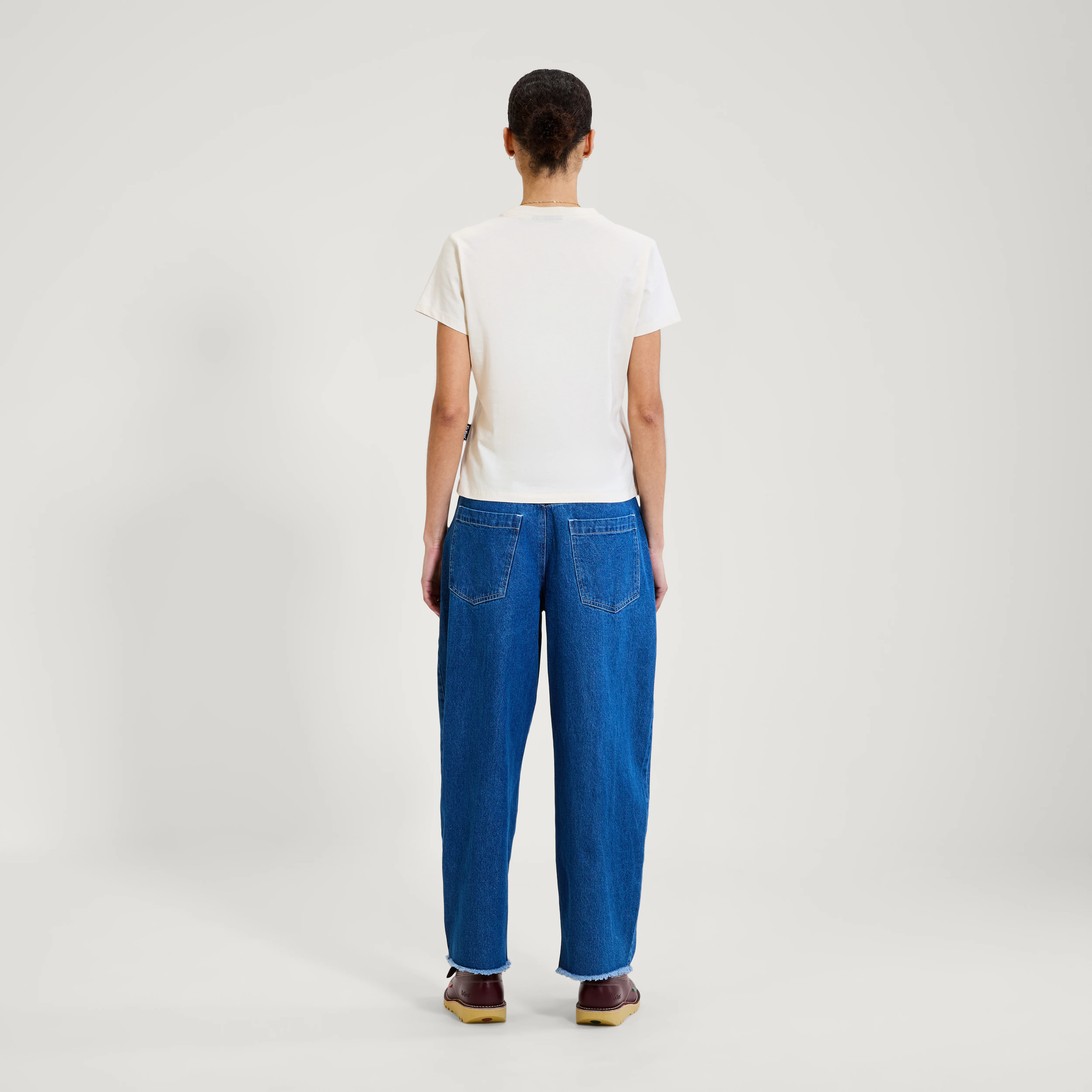 Adult Womens Kickers Classic Skinny Tee White - Image 4