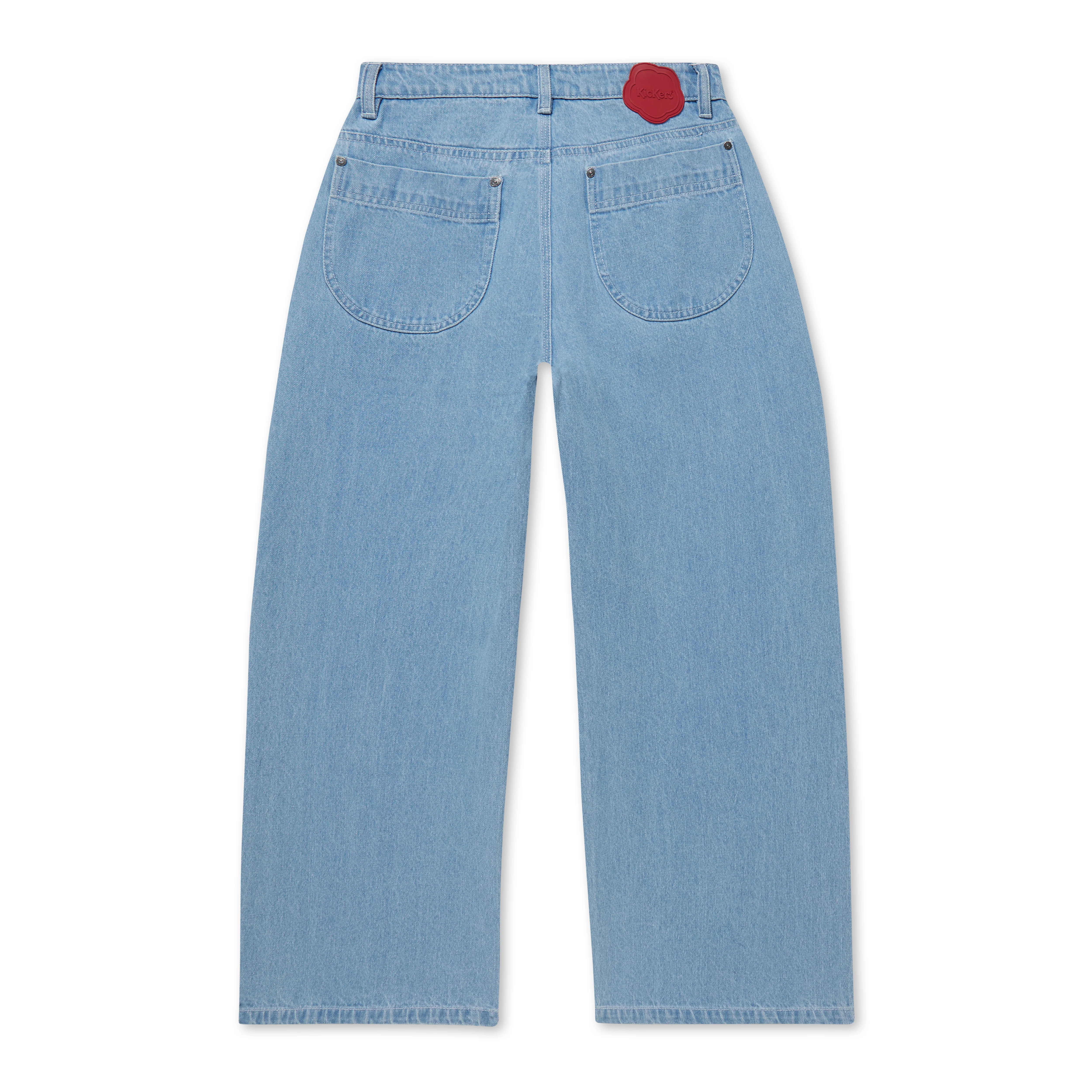 Adult Womens Kickers Classic Wide Leg Jean Blue - Image 3