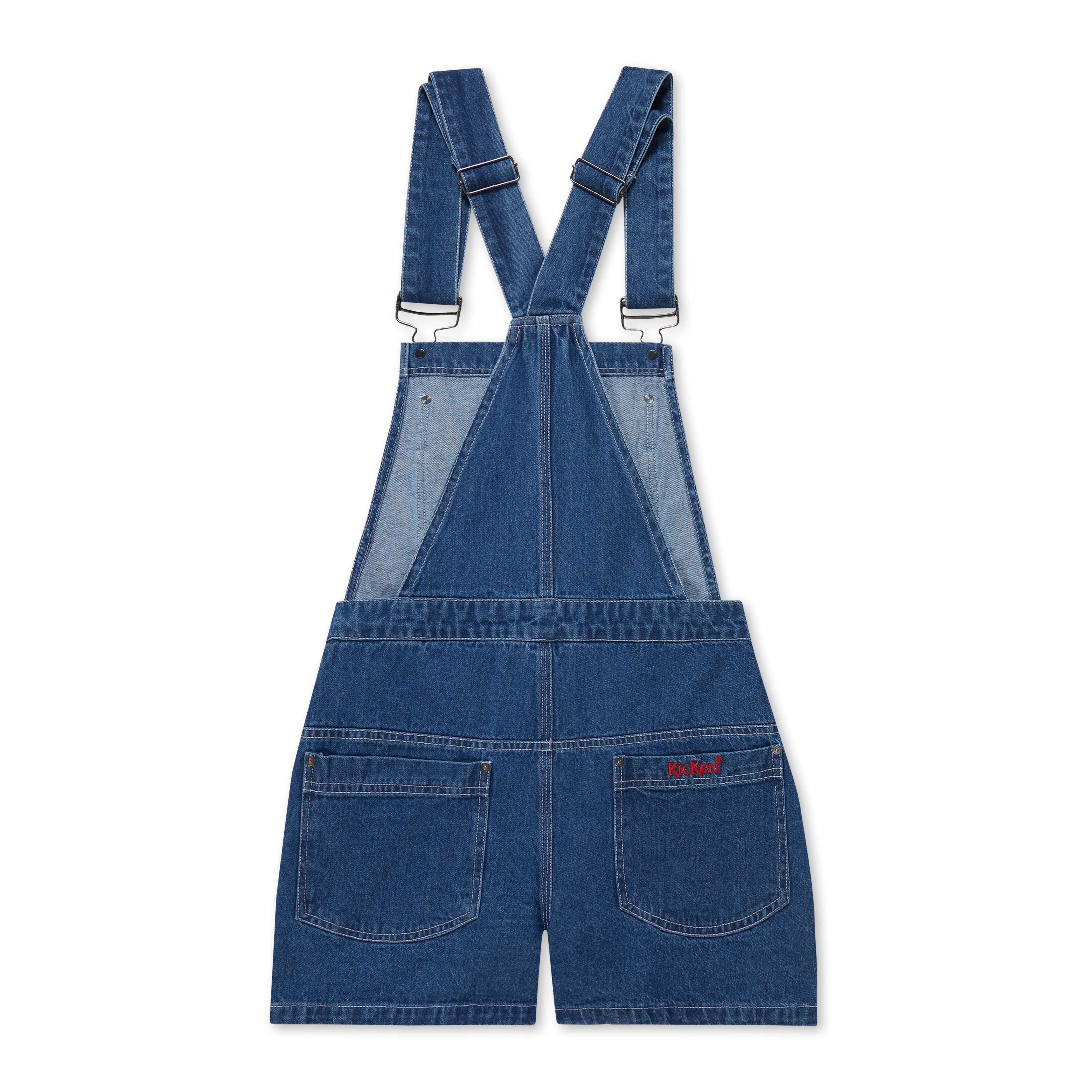 Adult Womens Kickers Classics Dungaree Short Blue - Image 2