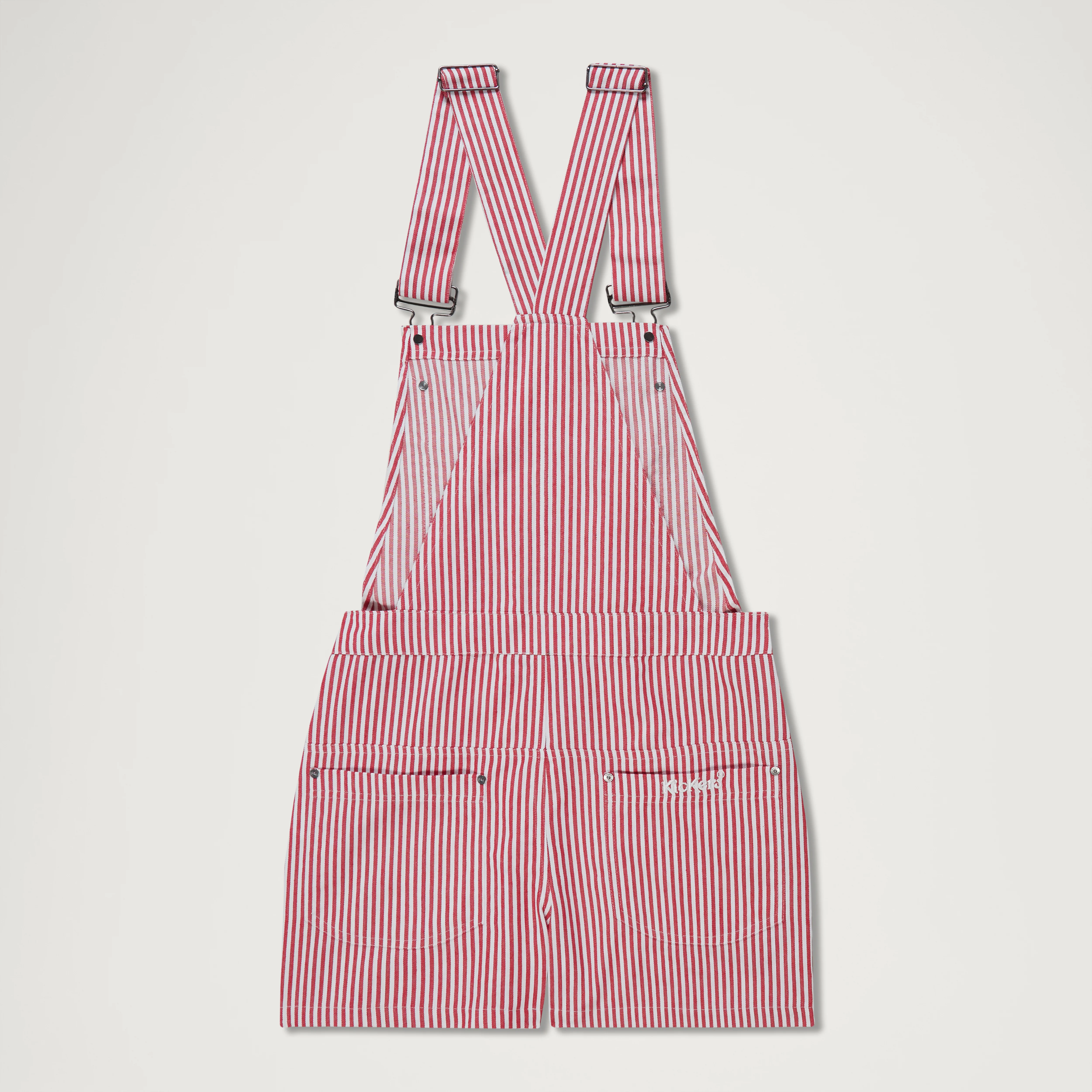 Adult Womens Kickers Classics Dungaree Short Red - Image 2