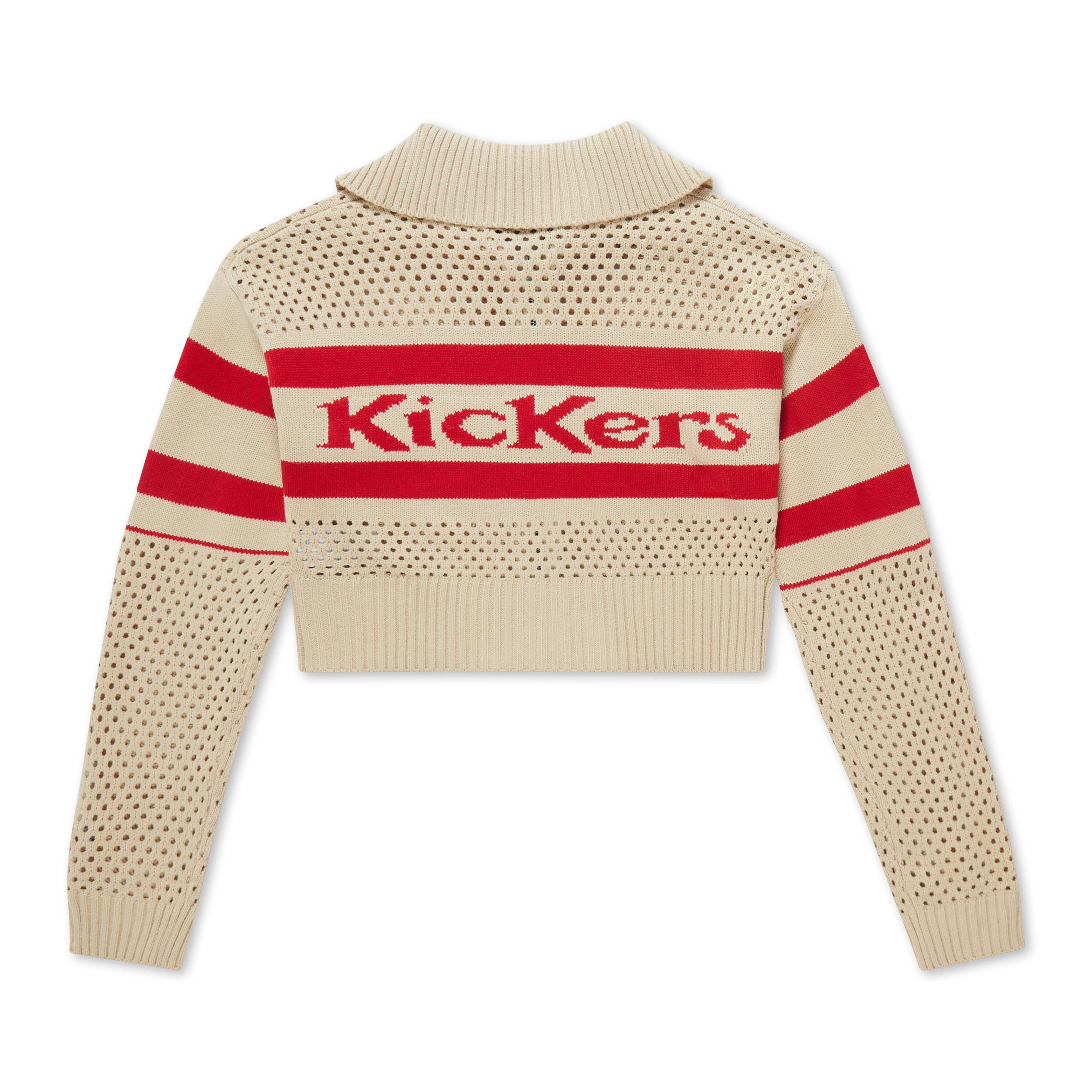 Adult Womens Kickers Zip Through Knit White - Image 4