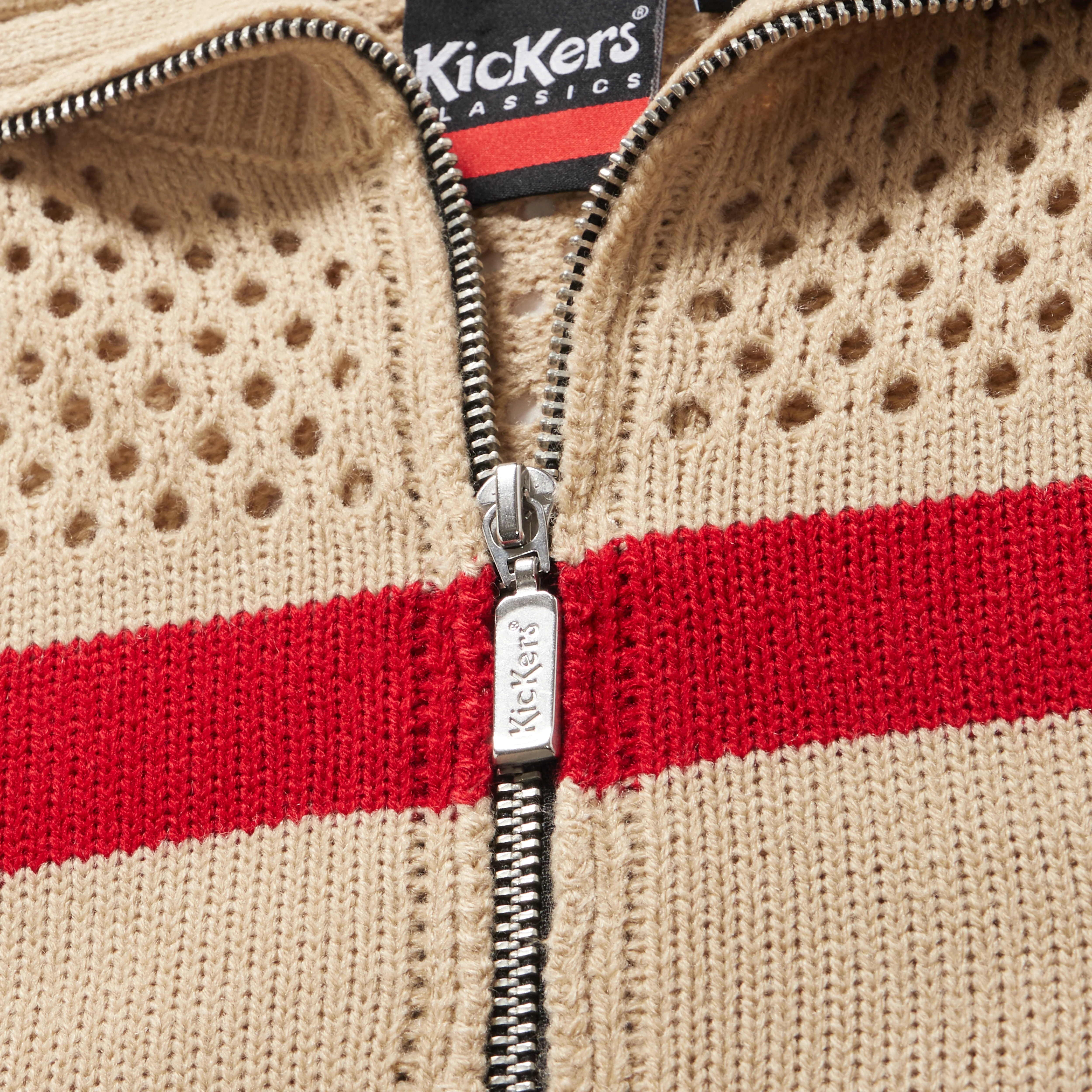 Adult Womens Kickers Zip Through Knit White - Image 5