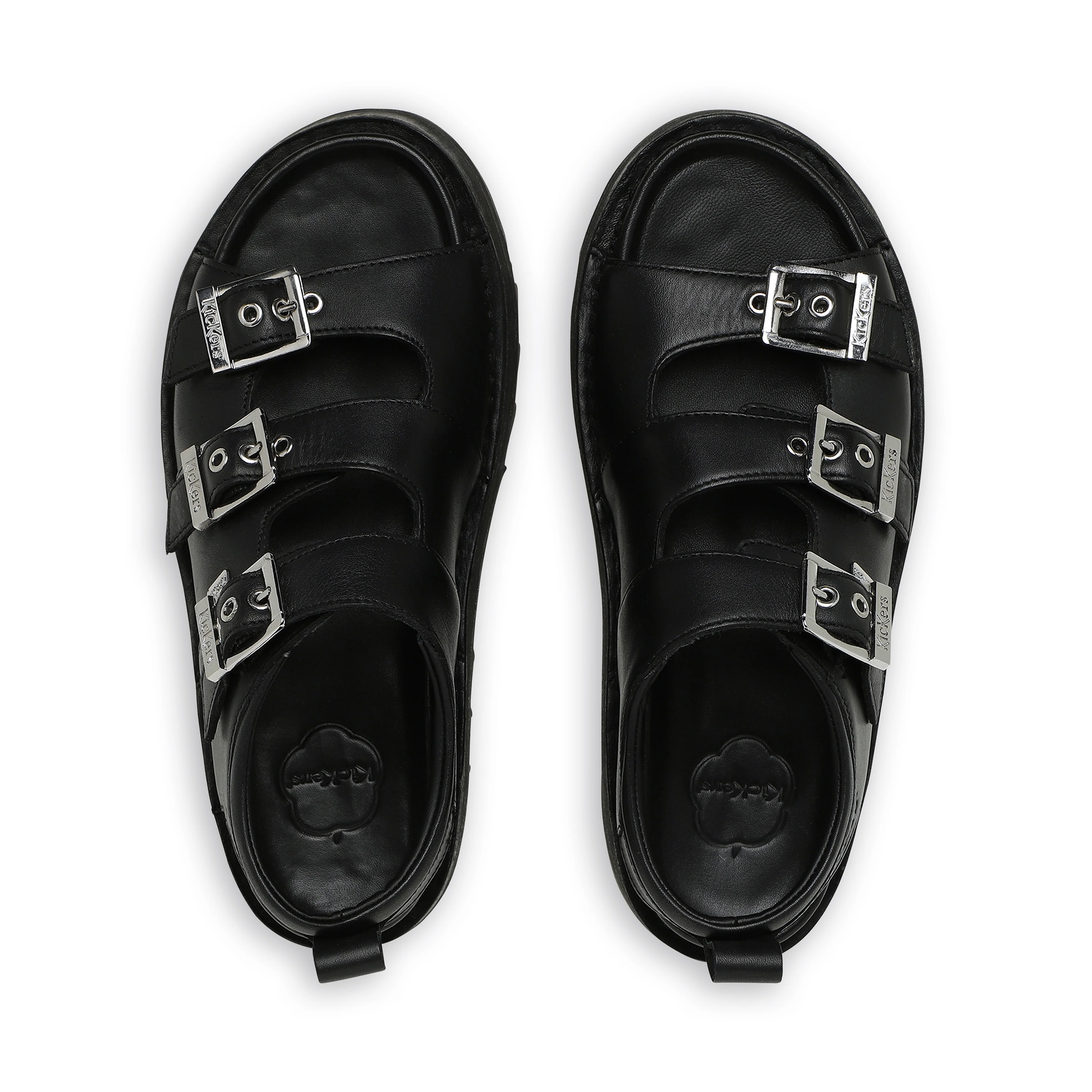 Adult Women's Knox Lo Buckle Leather Sandal Black - Image 4