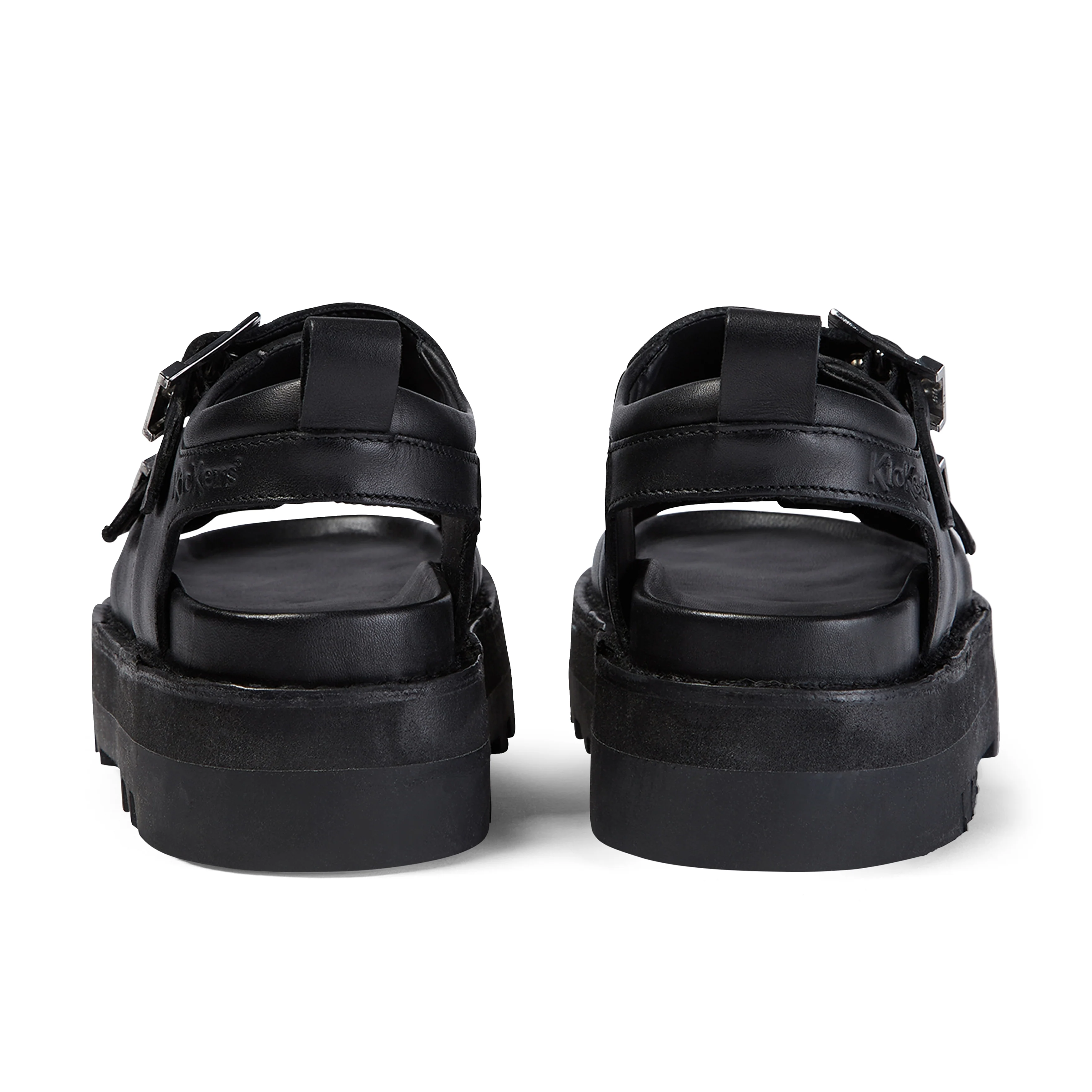 Adult Women's Knox Lo Buckle Leather Sandal Black - Image 5