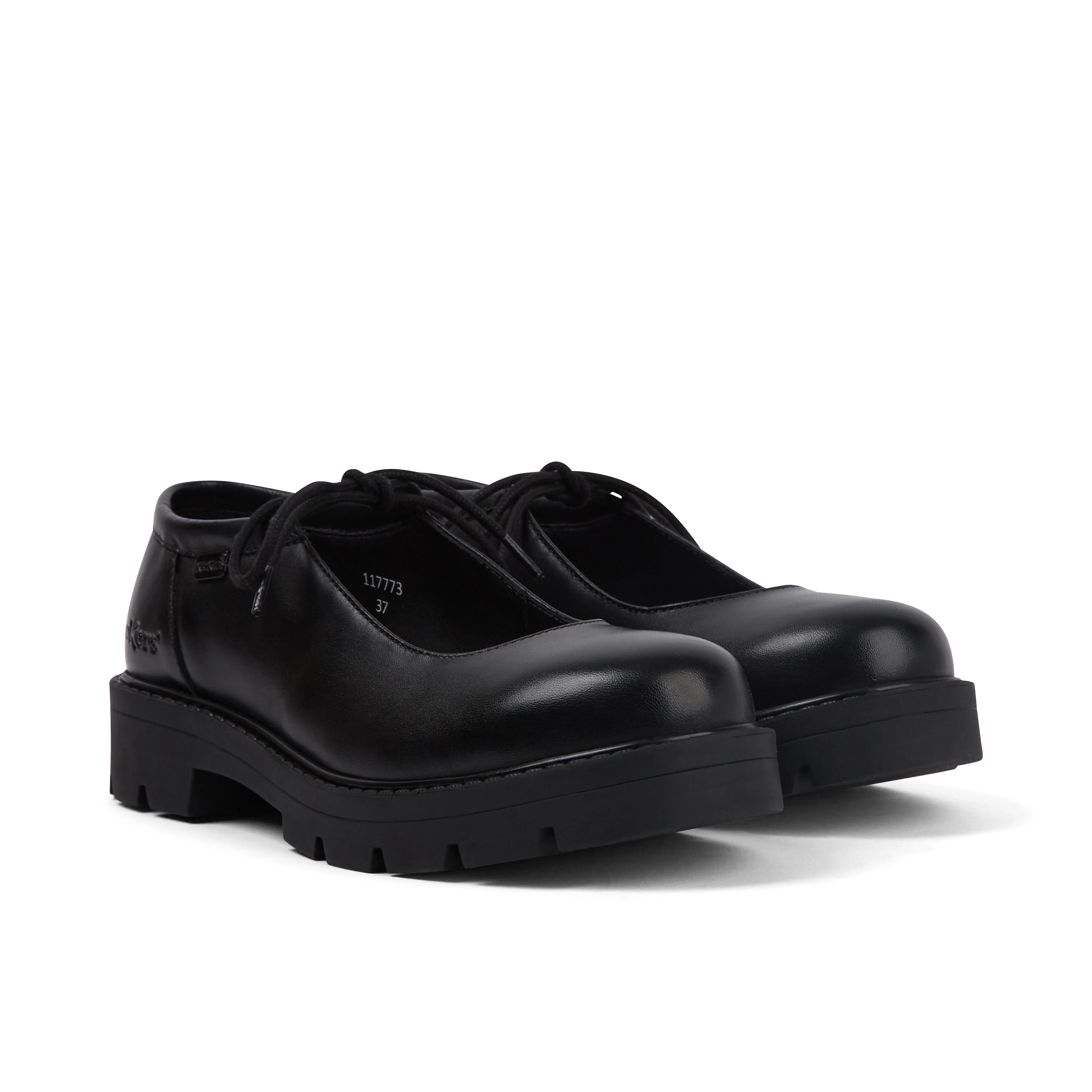 Adult Womens Kori Mj Lace Leather Black - Image 3