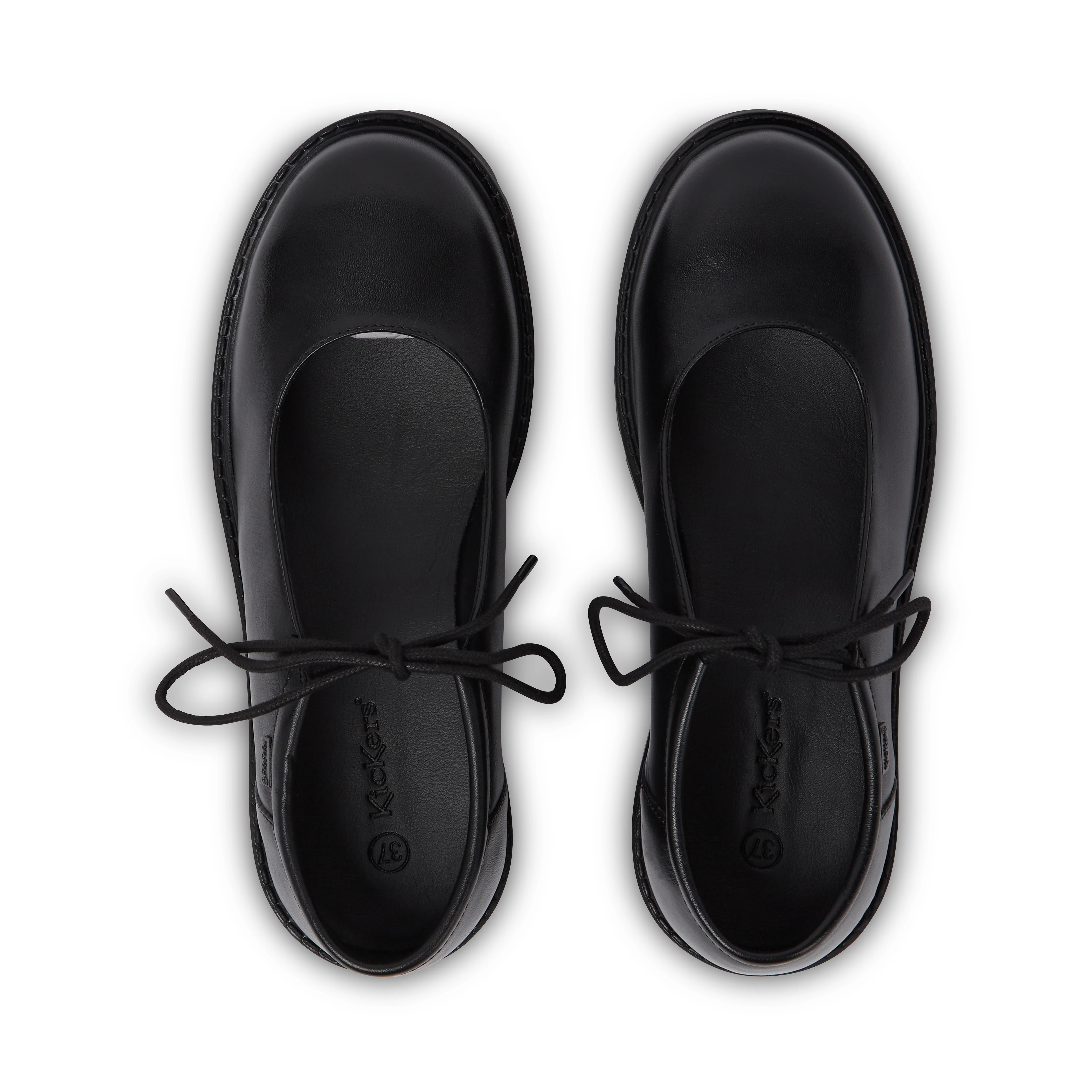 Adult Womens Kori Mj Lace Leather Black - Image 4