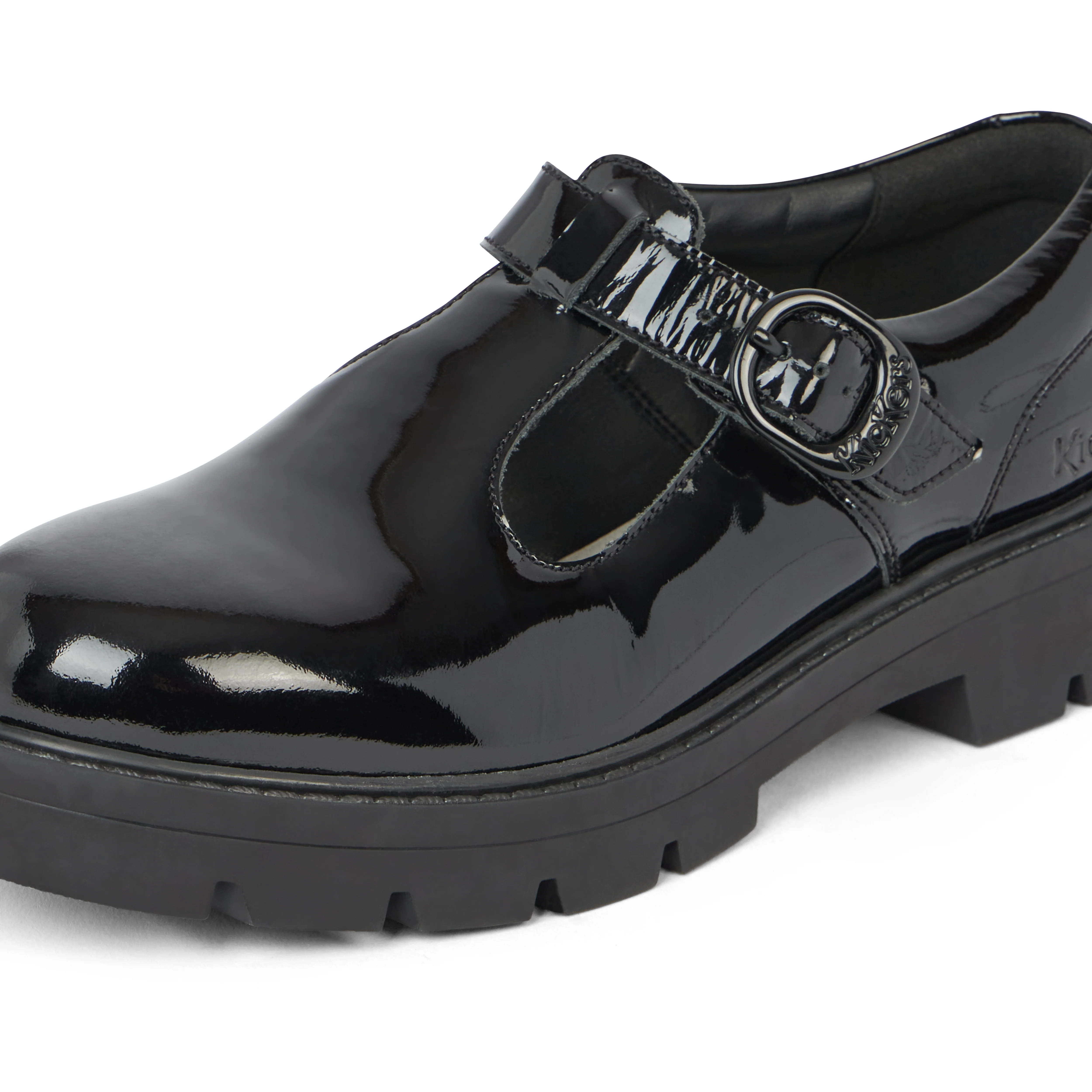 Adult Womens Kori T Bar Patent Leather Black - Image 6