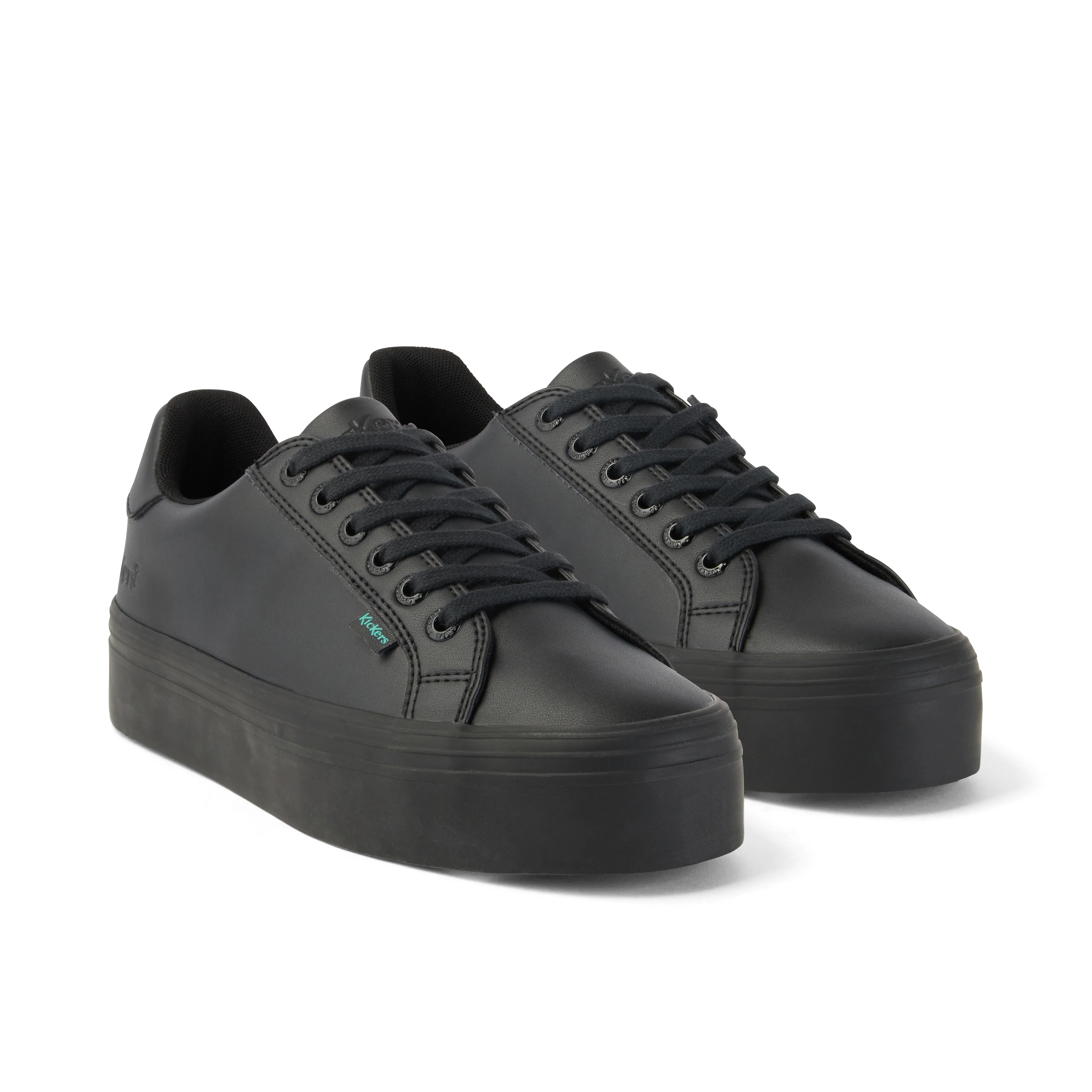 Adult Womens Tovni Stack Leather Alternative Black - Image 3